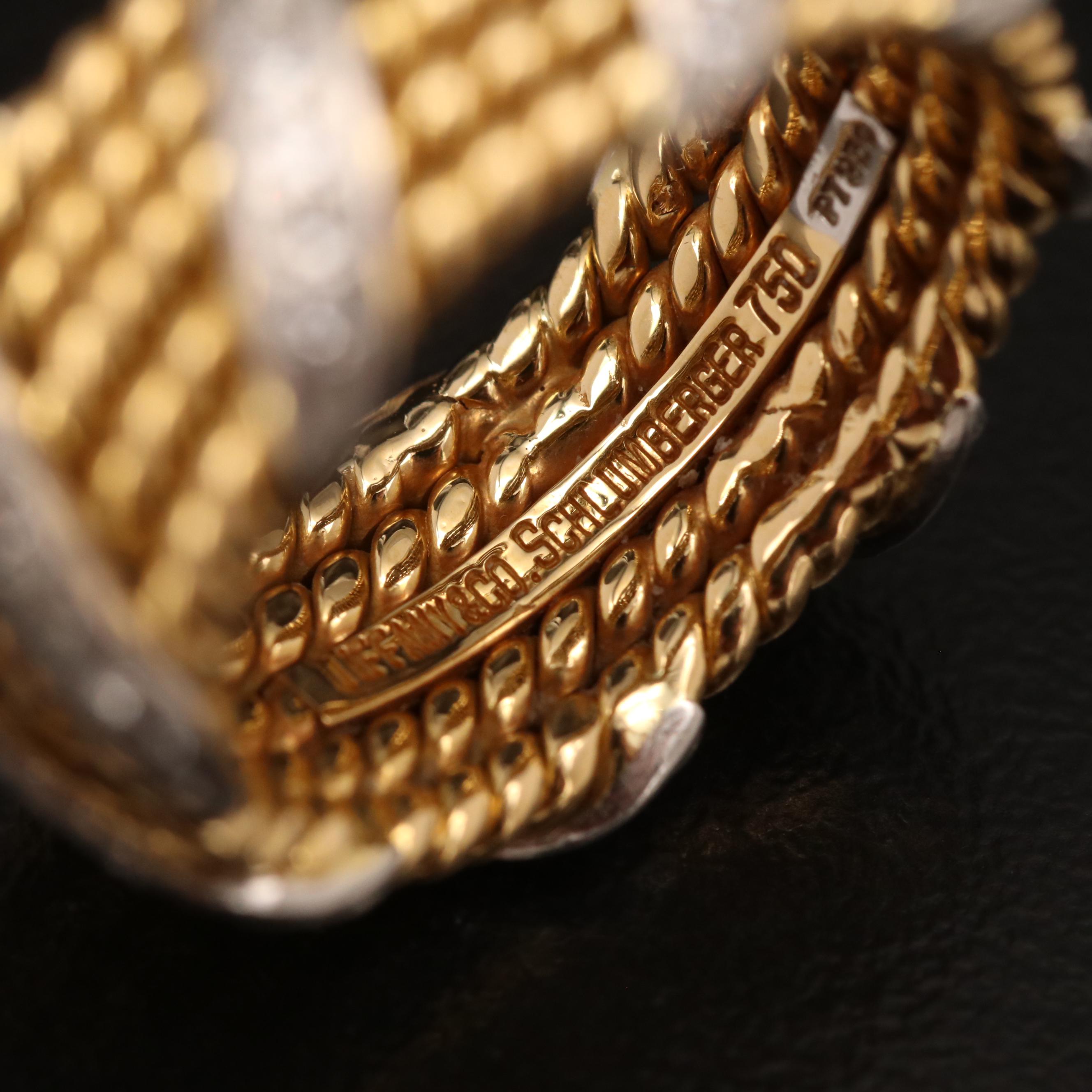 Schlumberger for Tiffany & Co. 18K Diamond Ring with Platinum Accents