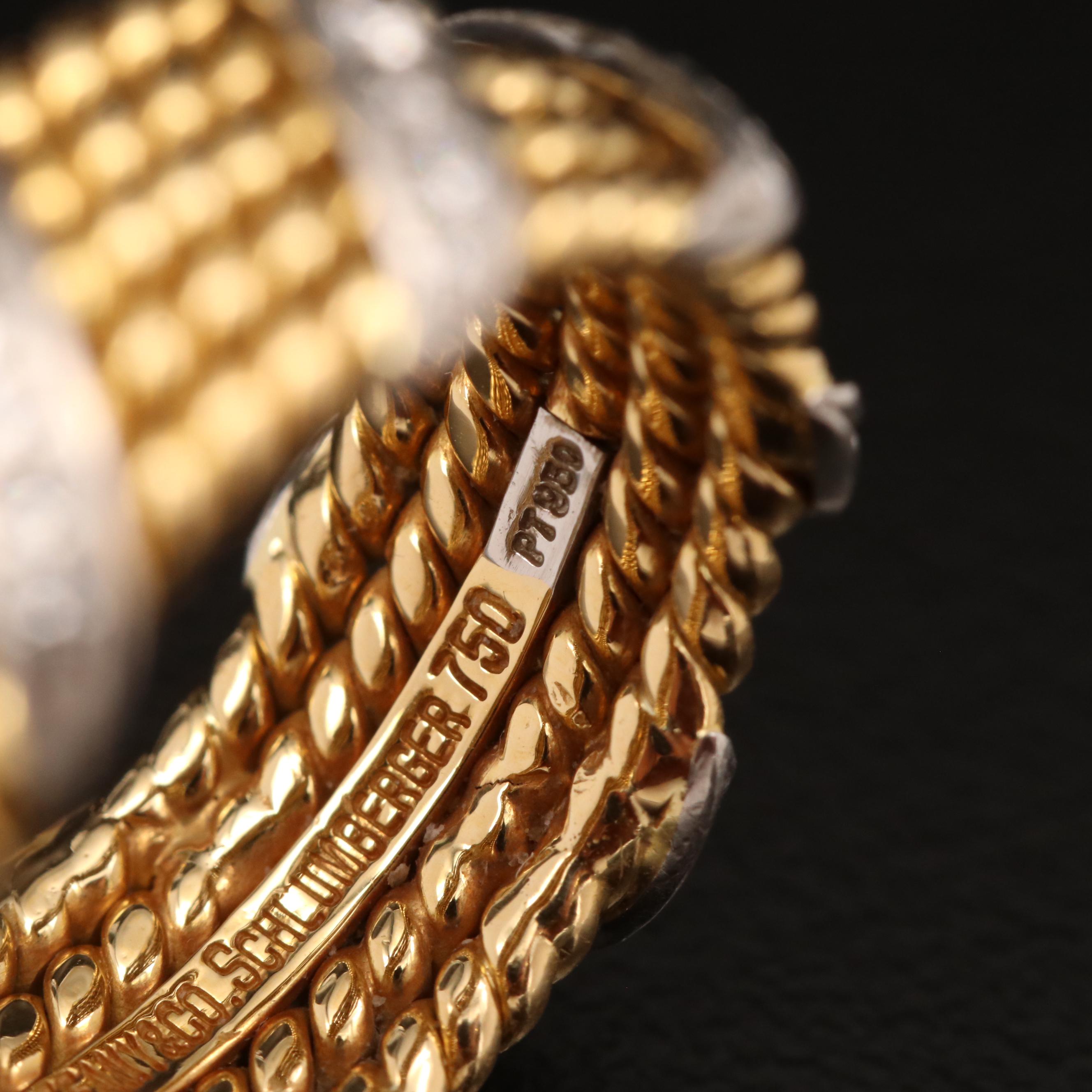 Schlumberger for Tiffany & Co. 18K Diamond Ring with Platinum Accents