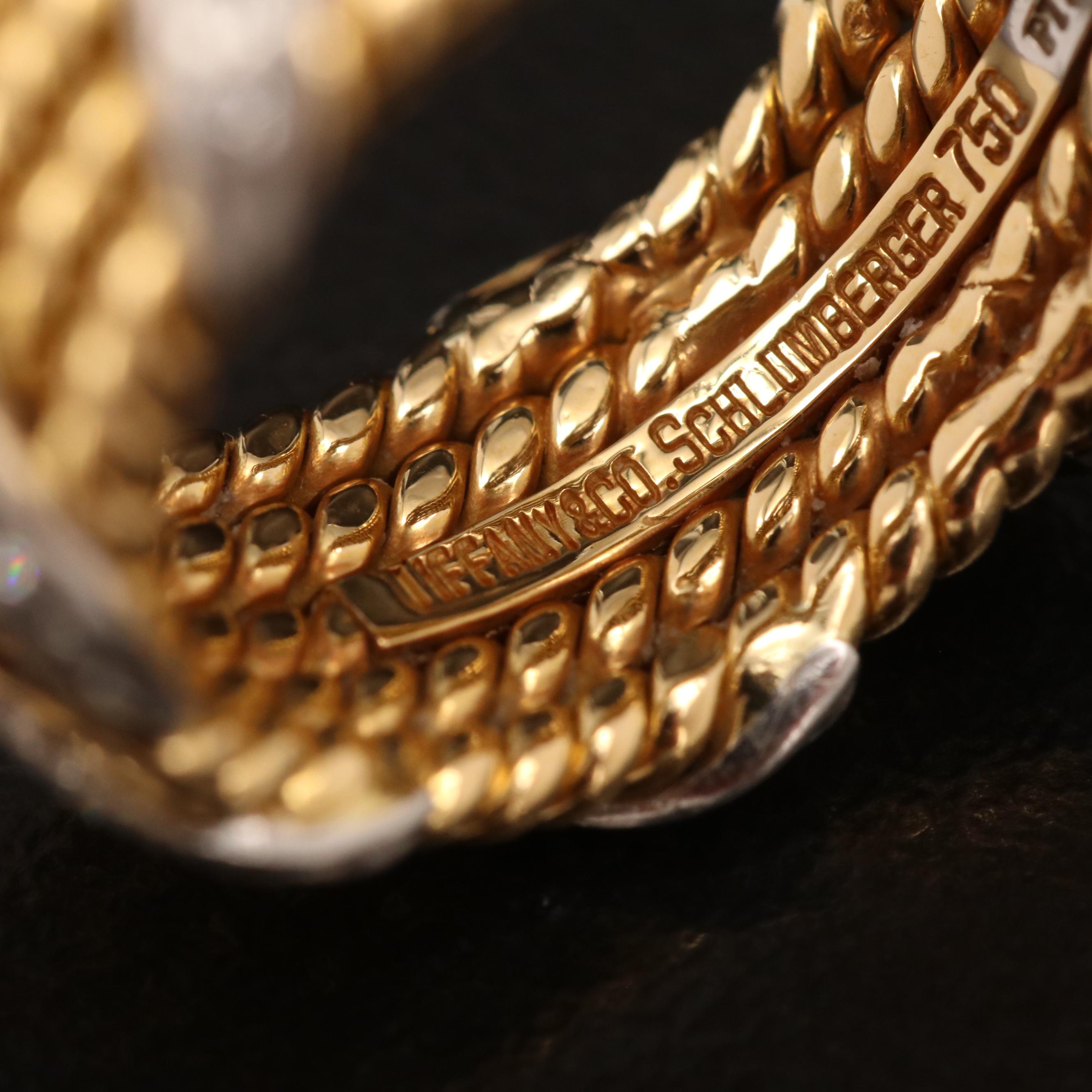 Schlumberger for Tiffany & Co. 18K Diamond Ring with Platinum Accents