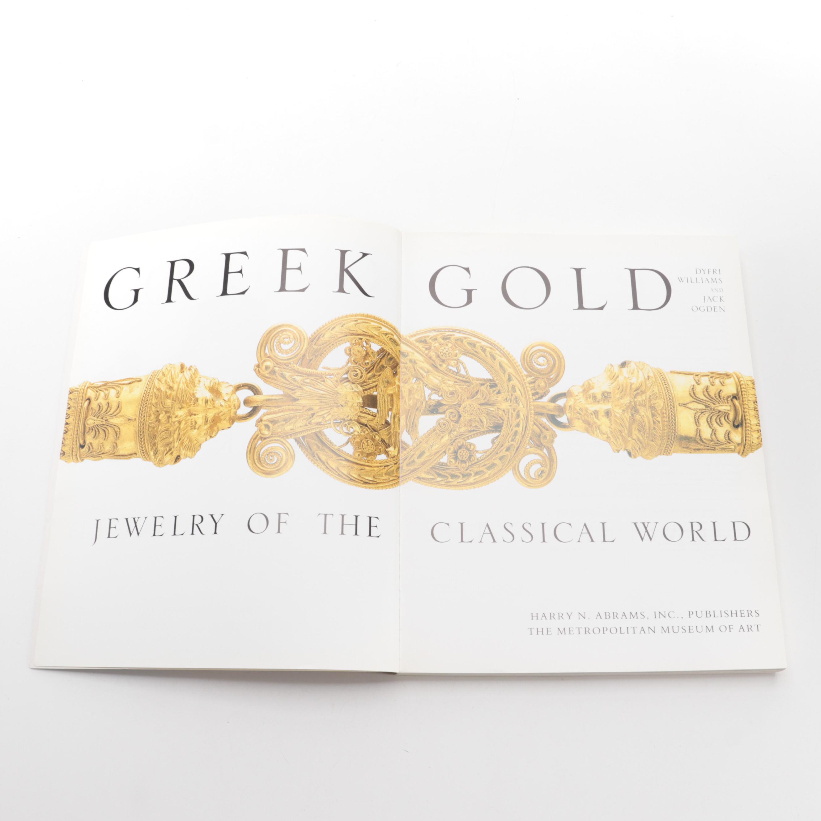 "Ancient Gold Jewelry", "Greek Gold" and Other Jewelry History Books