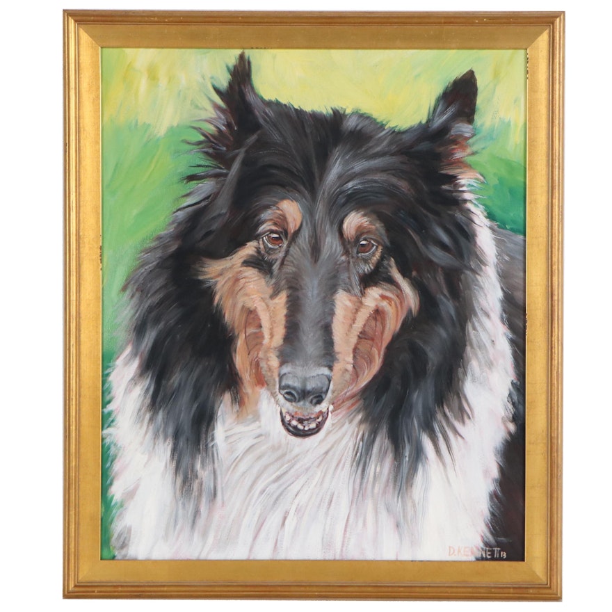 Canine Portrait Oil Painting, 2013
