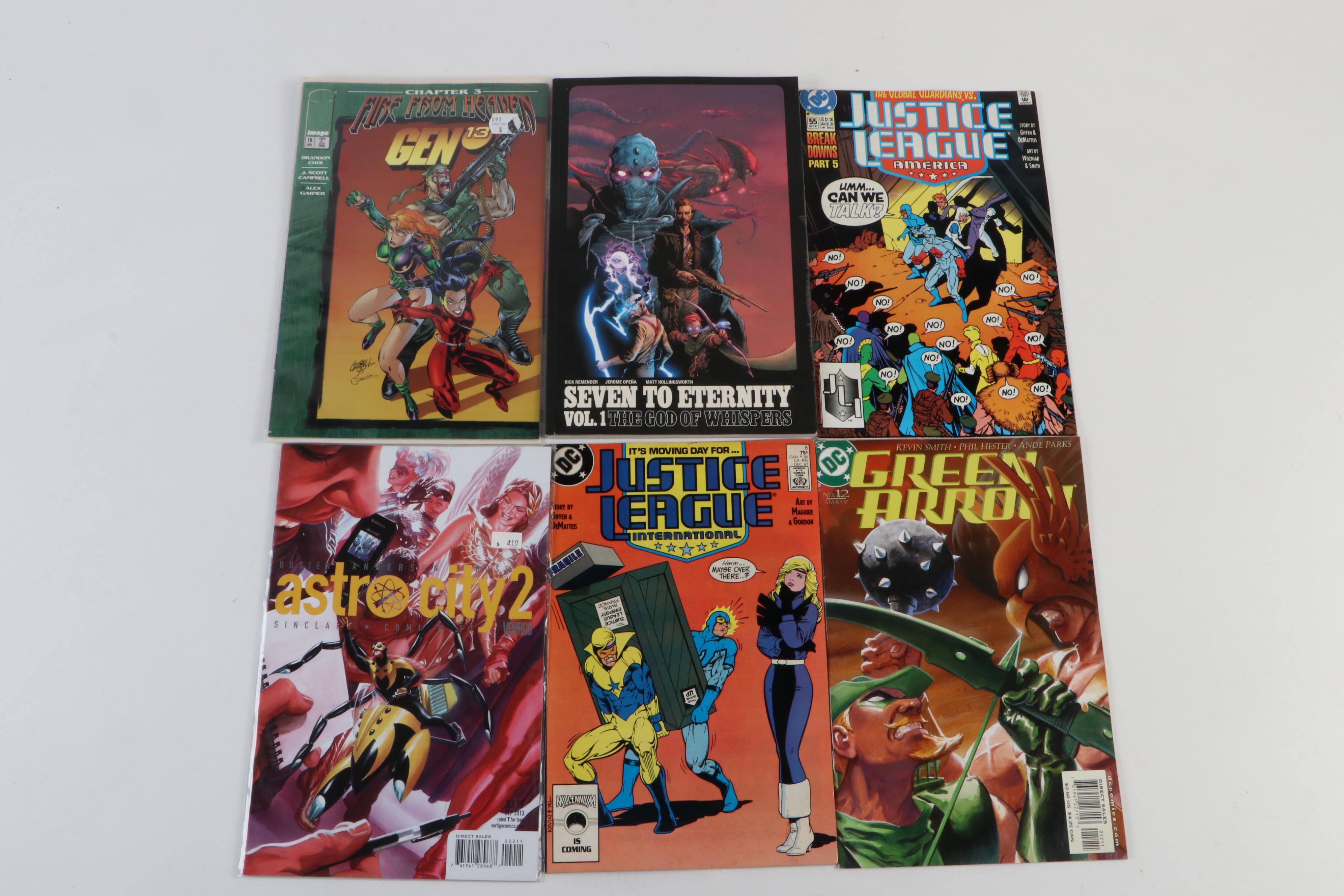 "Seven to Eternity," "Green Arrow," "Justice League," and Other Comics