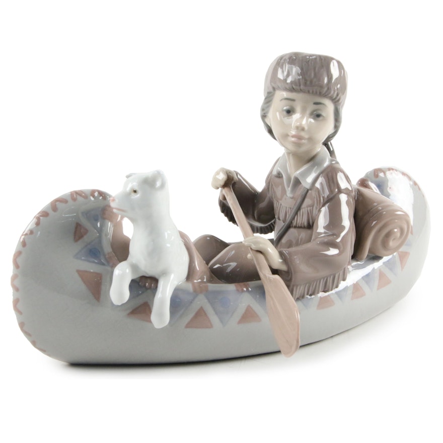 Lladró "Little Explorer" Porcelain Figurine Designed by Alfredo Llorens