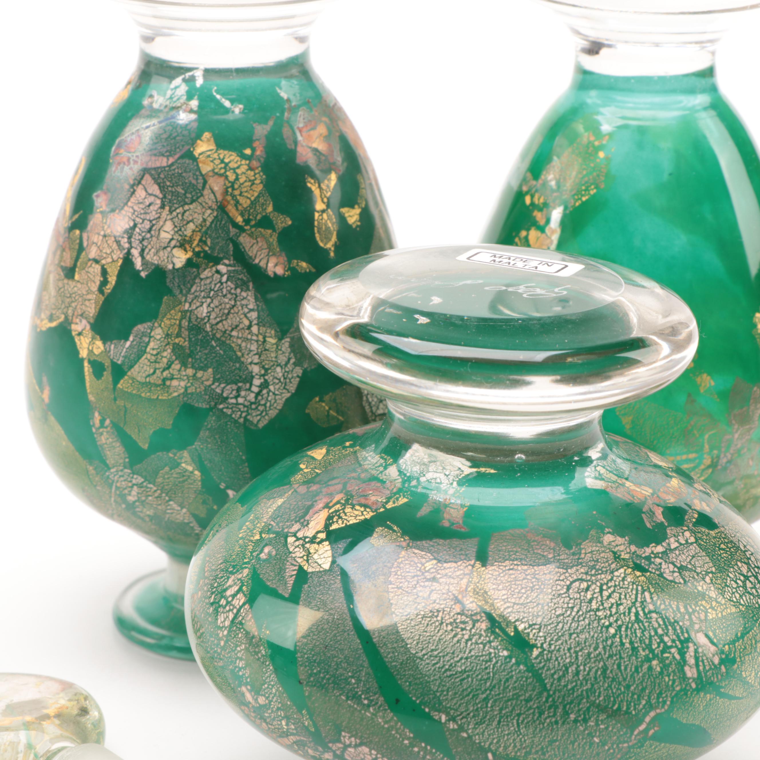 Gozo Glass Art Glass Perfume Bottles Made in Malta
