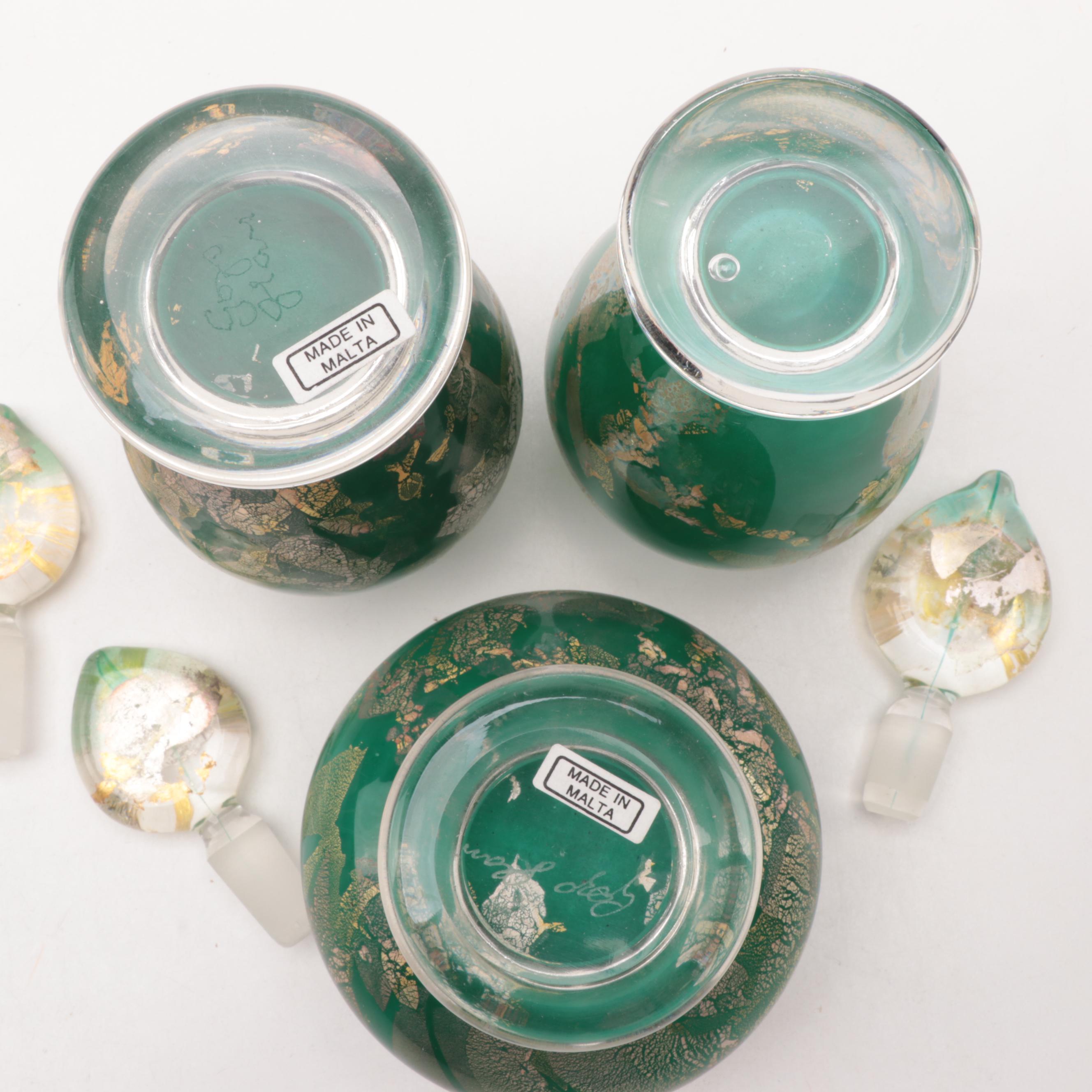 Gozo Glass Art Glass Perfume Bottles Made in Malta