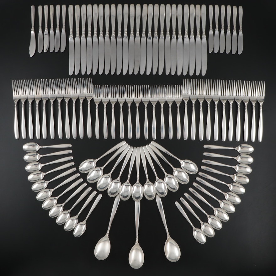 Lunt "Starfire" Sterling Silver Flatware and Serving Utensils, 1955–1997