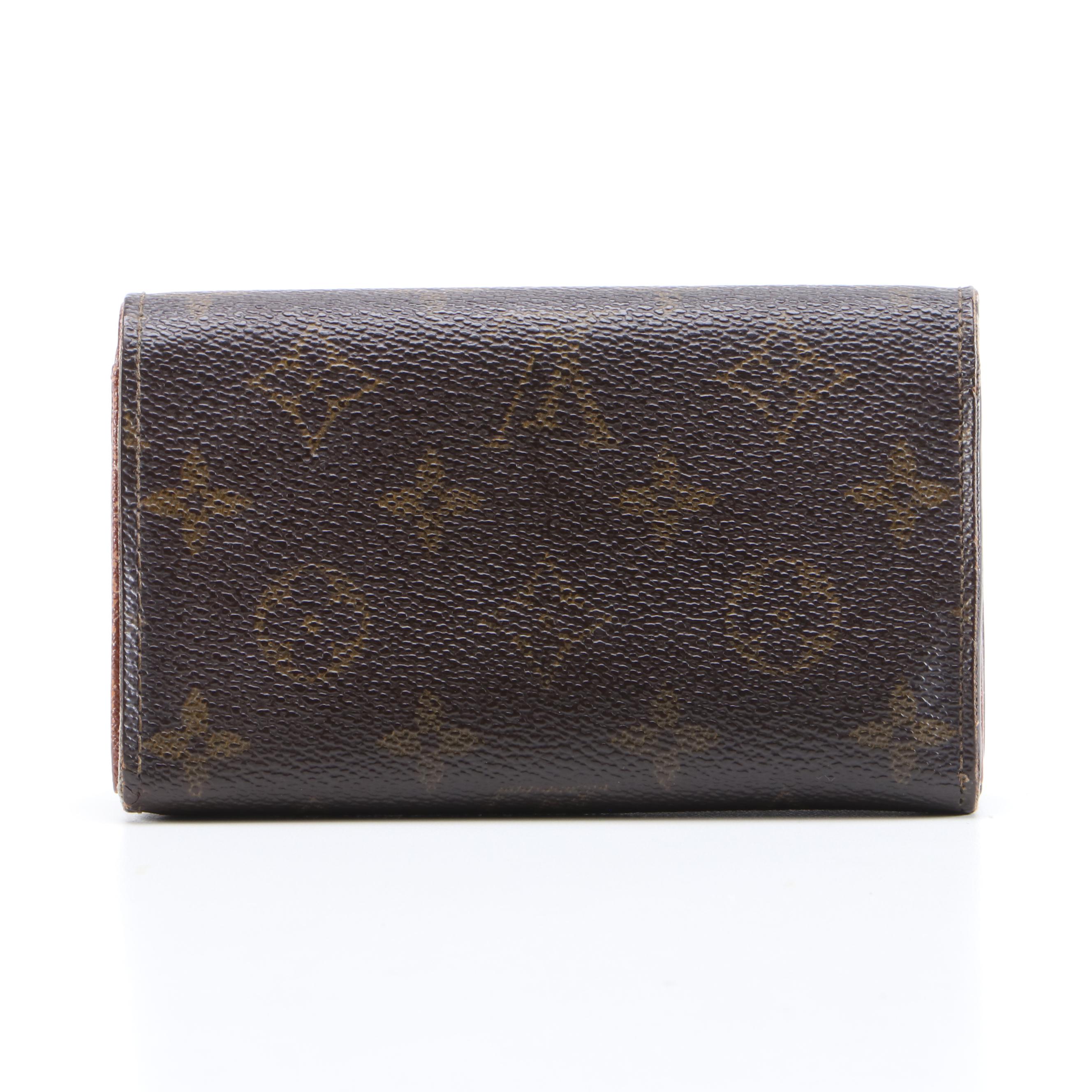 Louis Vuitton Porte-Monnaie Tresor Wallet in Monogram Canvas and Leather