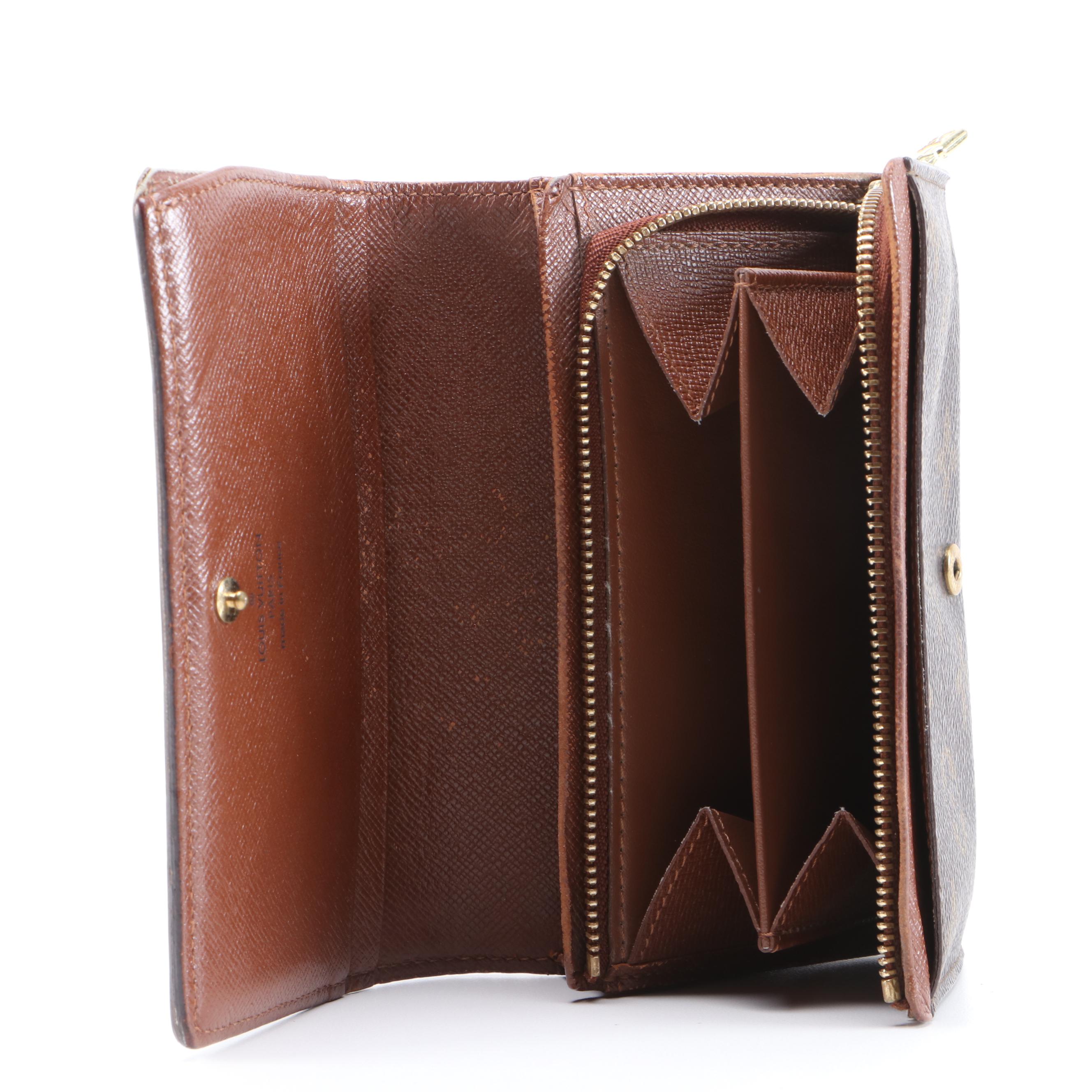 Louis Vuitton Porte-Monnaie Tresor Wallet in Monogram Canvas and Leather