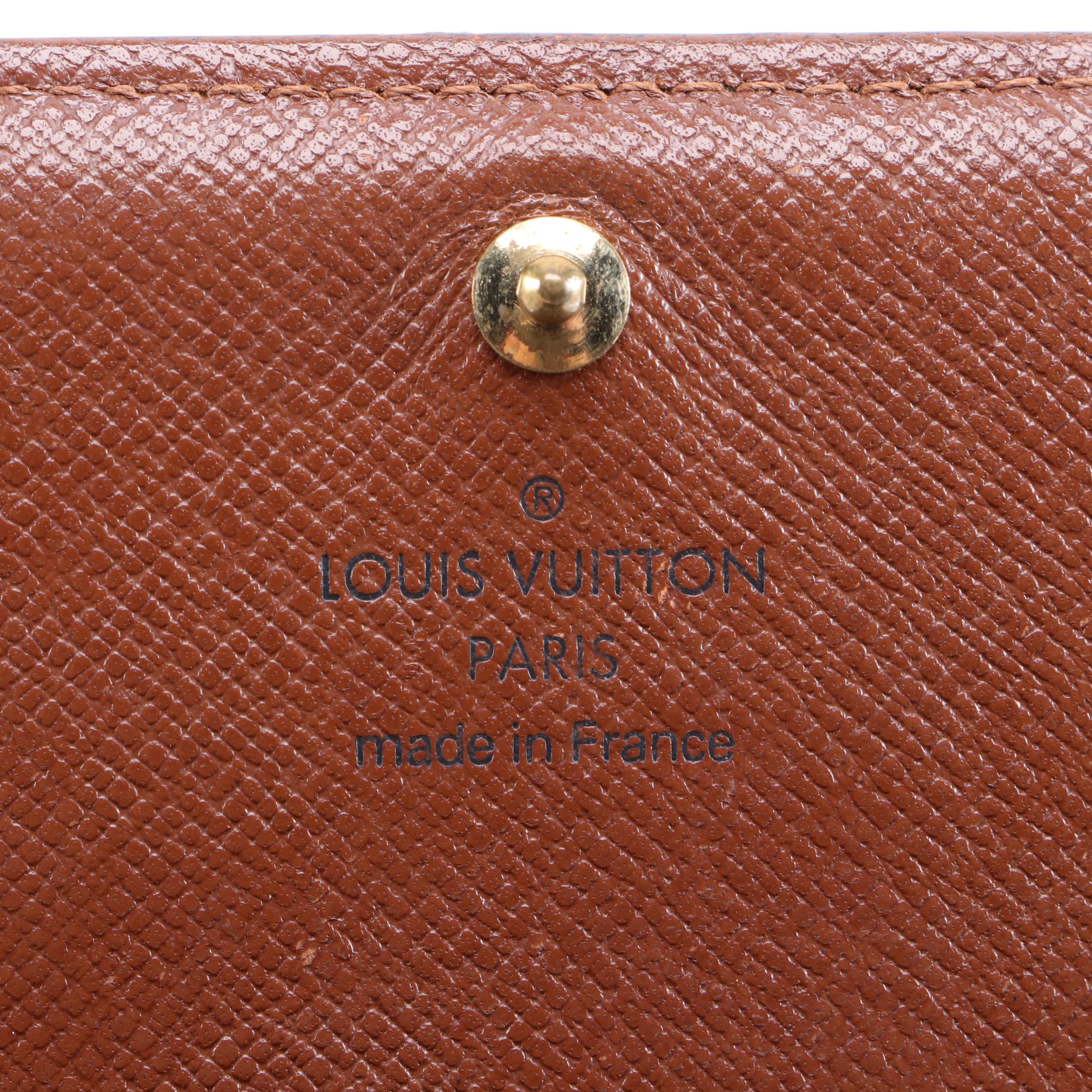 Louis Vuitton Porte-Monnaie Tresor Wallet in Monogram Canvas and Leather