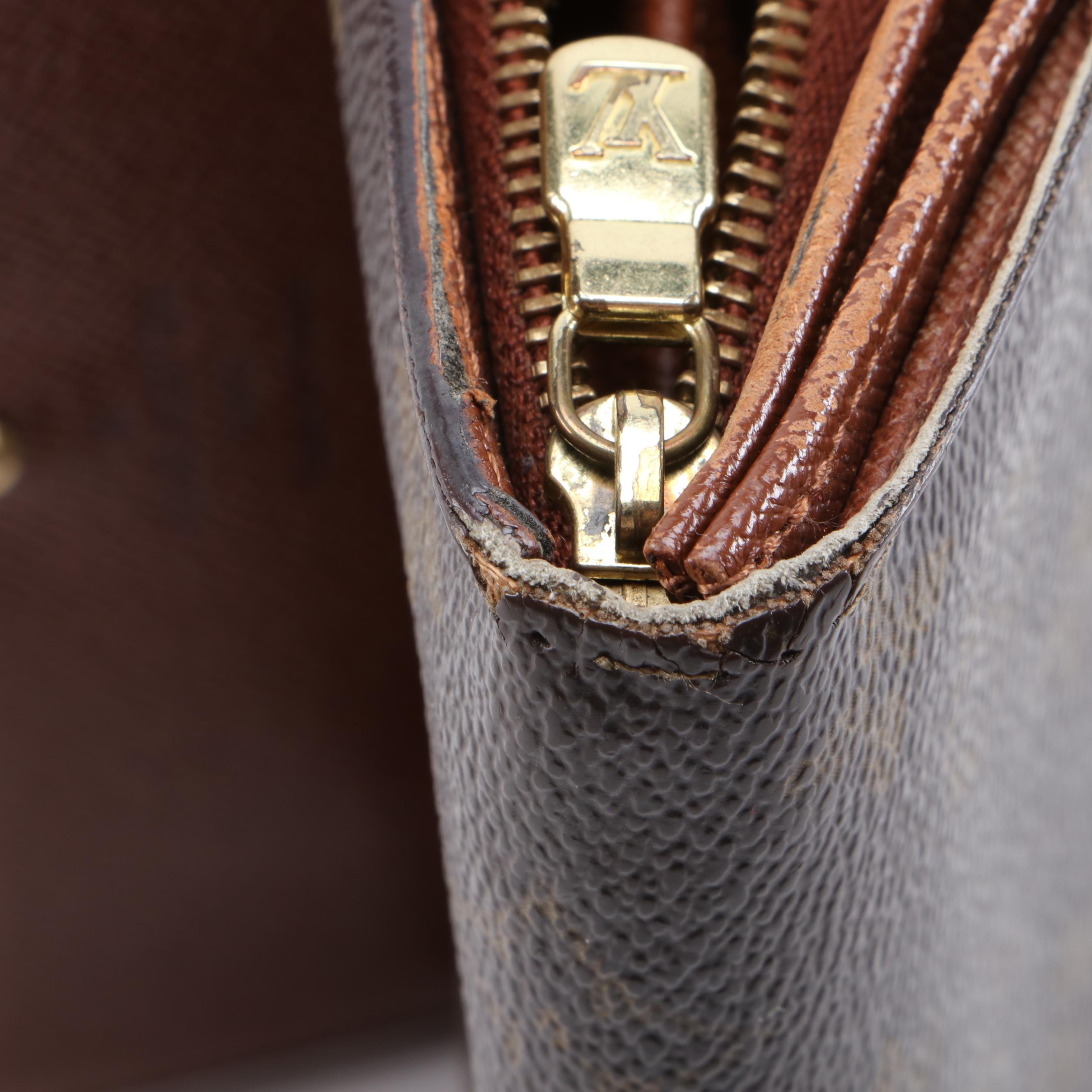 Louis Vuitton Porte-Monnaie Tresor Wallet in Monogram Canvas and Leather