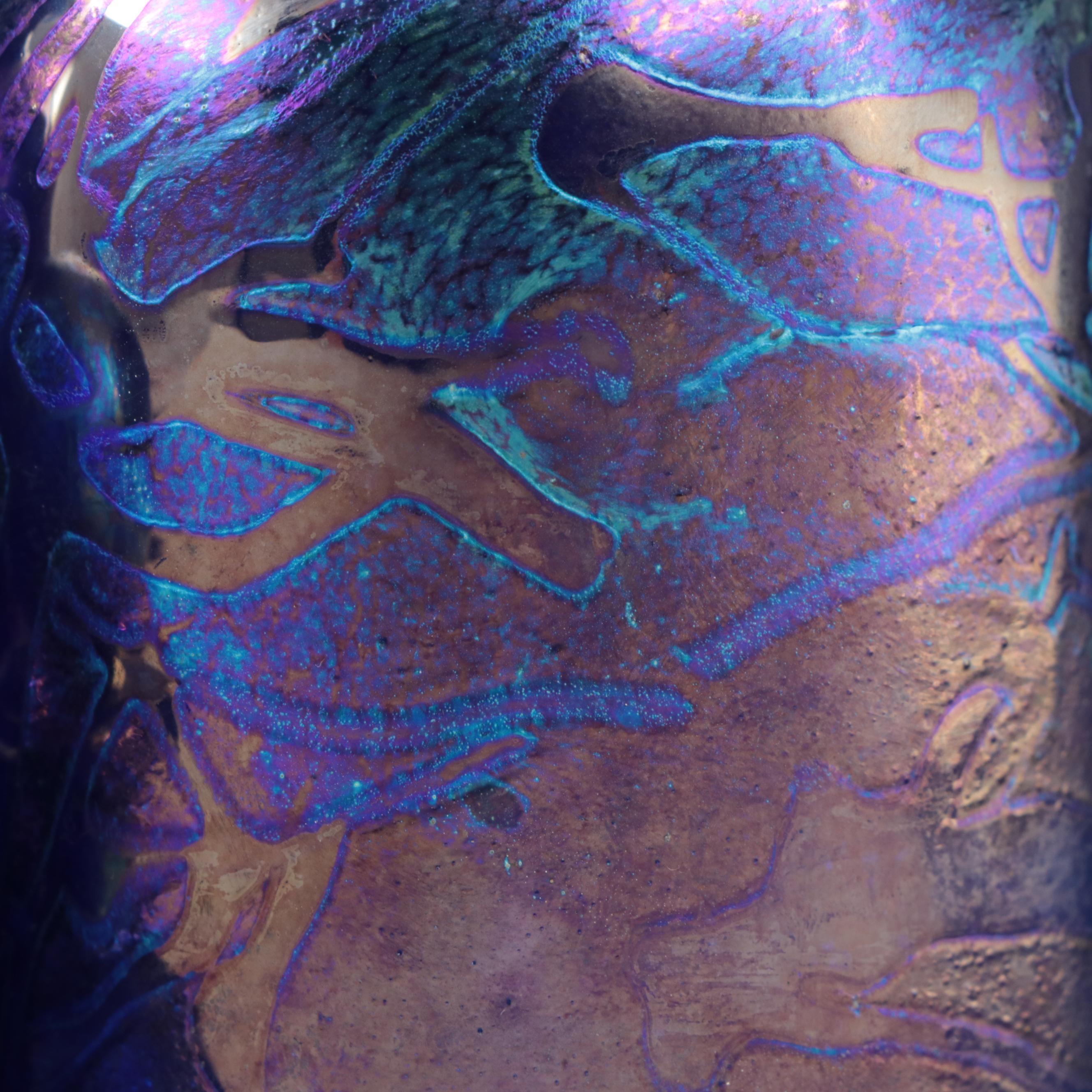 Gozo Iridescent Art Glass Bottles and Stoppers