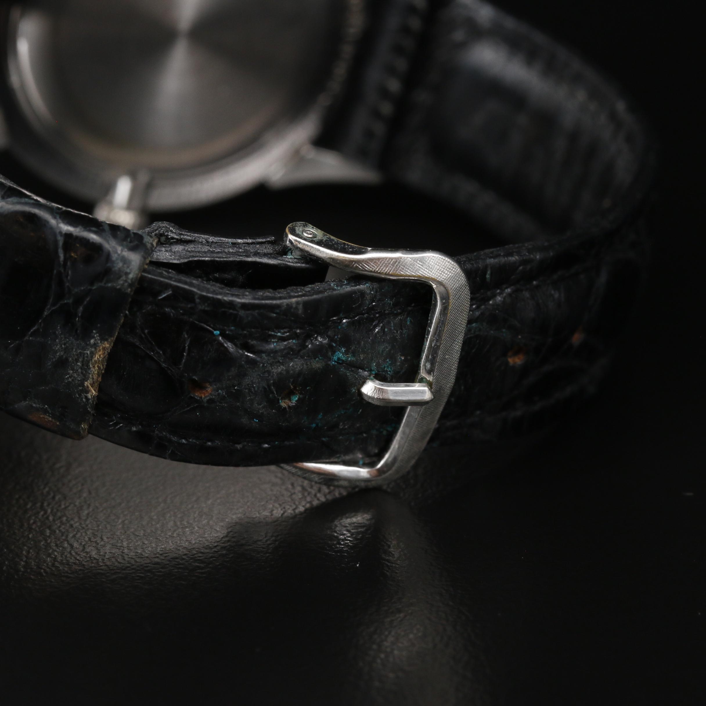 1964 Longines "Galaxy" Diamond Mystery Dial 14K White Gold Stem Wind Watch