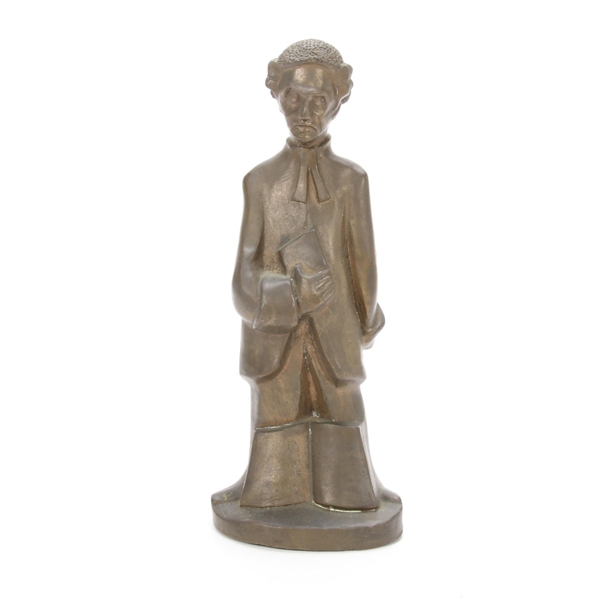 Bronze Stylized Judge Figurine