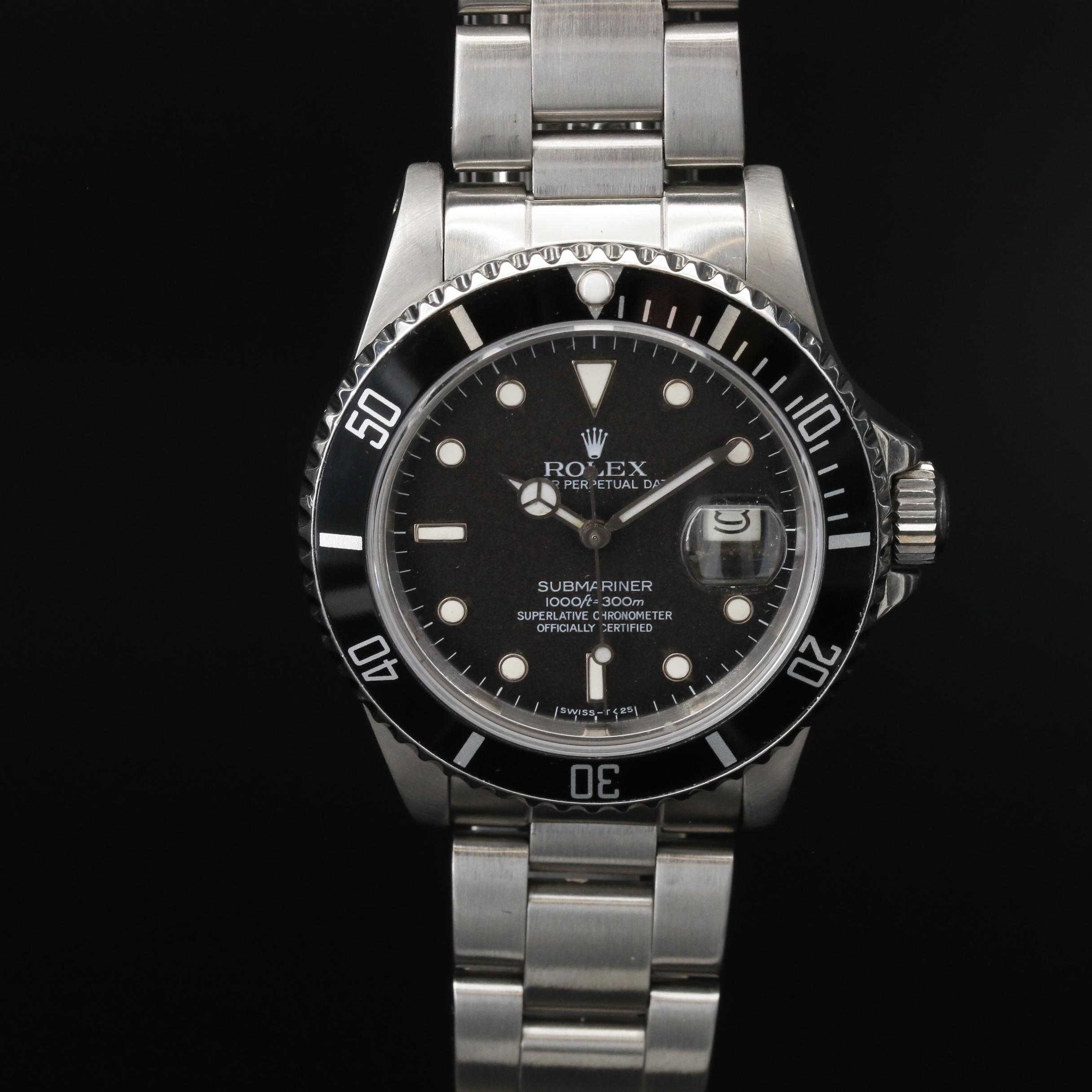 1984 Rolex "Submariner" Stainless Steel Automatic Watch