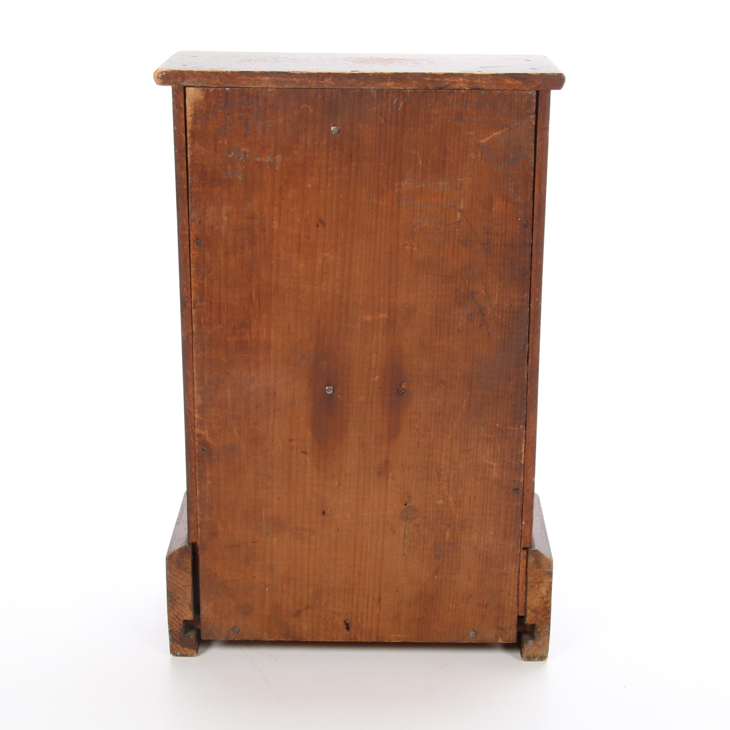 Ansonia Eight Day Mantel Clock with Verre Églomisé Panel