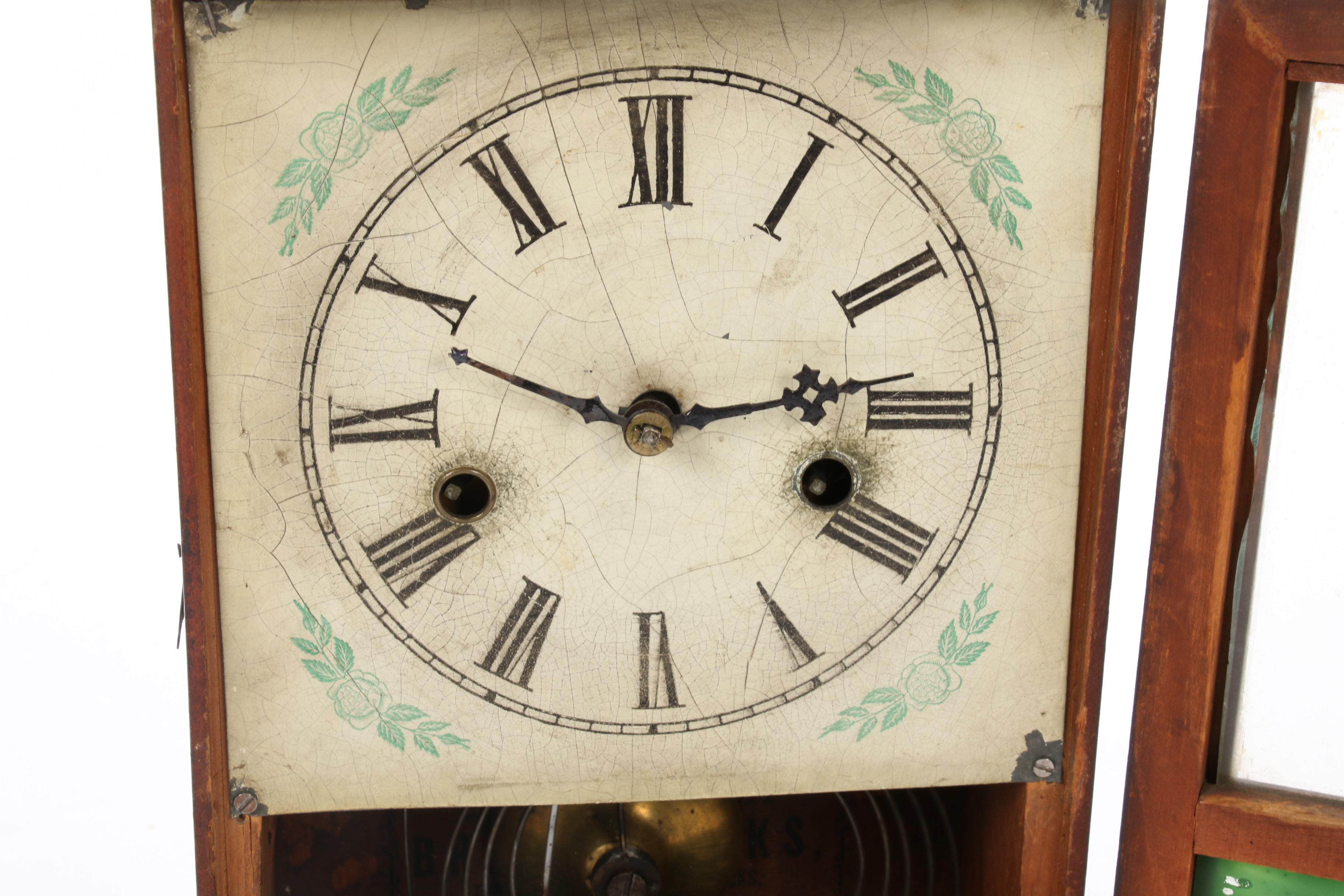 Ansonia Eight Day Mantel Clock with Verre Églomisé Panel