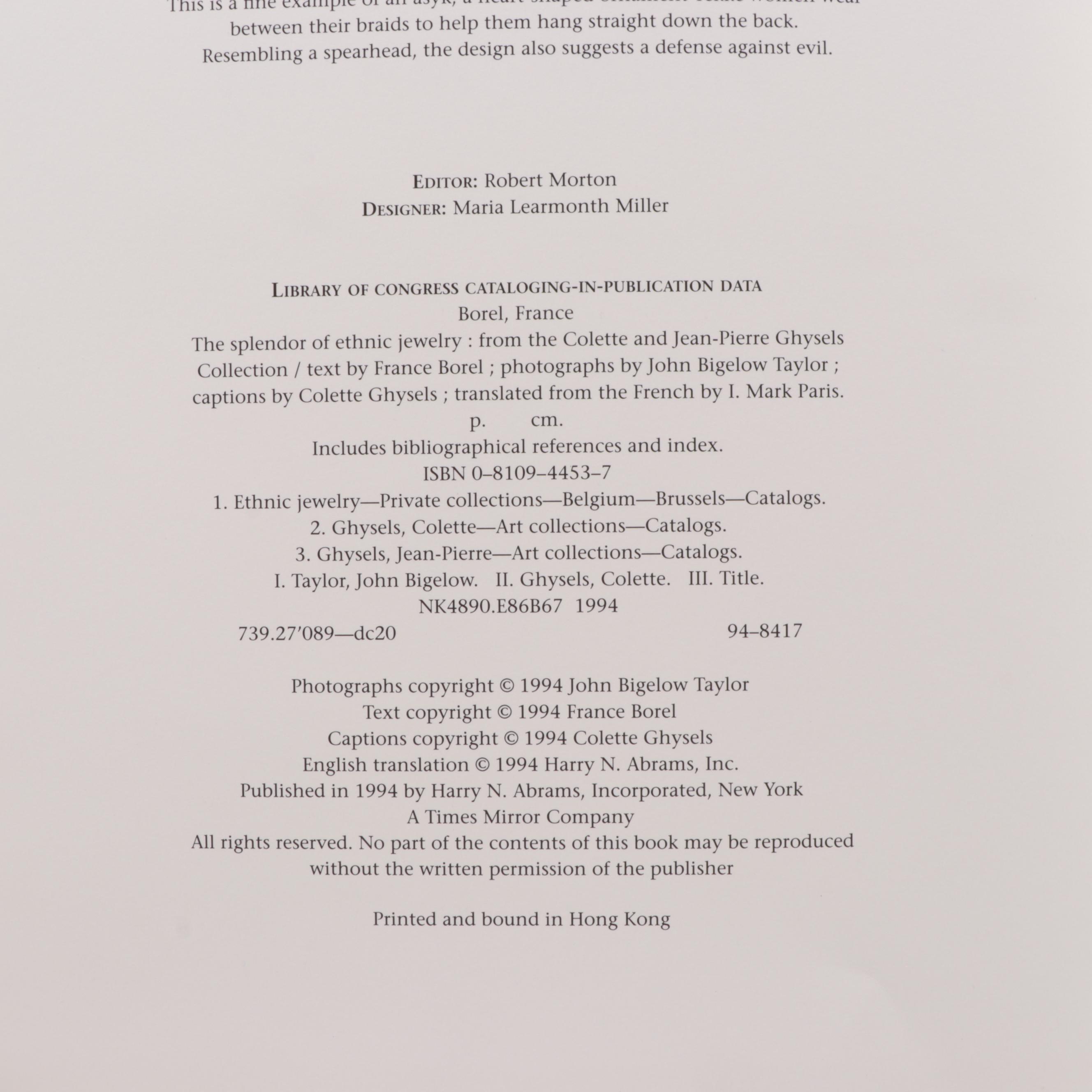 "The Splendor of Ethnic Jewelry" and Other Jewelry Reference Books