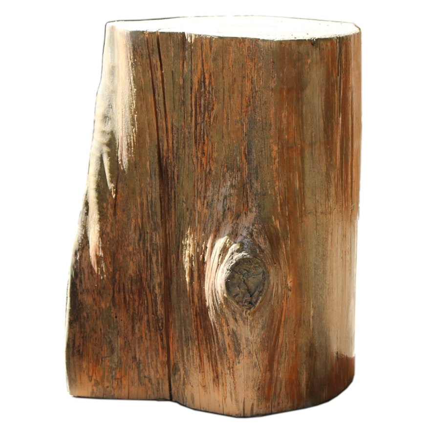 Rustic Tree Stump Side Table