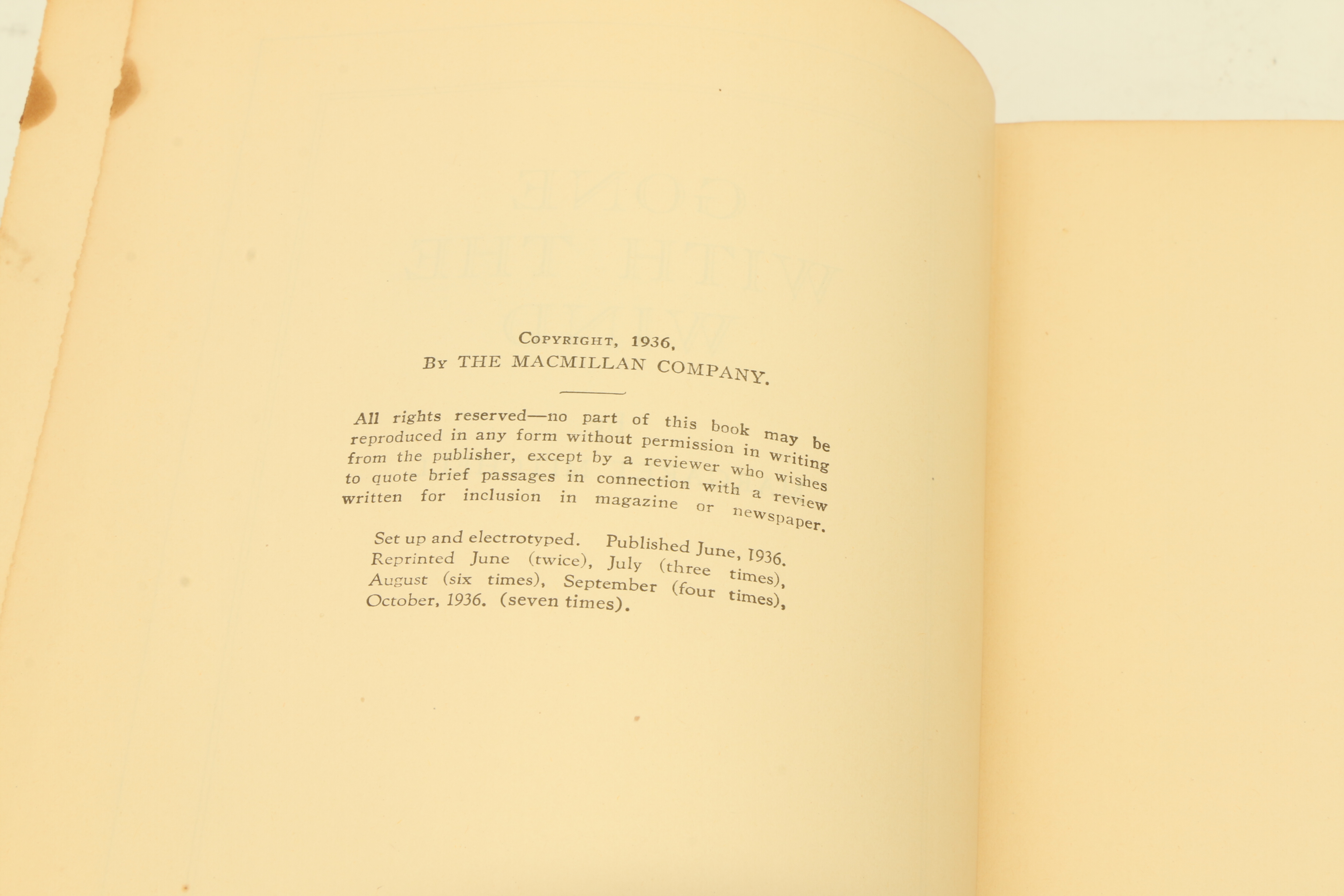 "Gone with the Wind" Second Edition by Margaret Mitchell