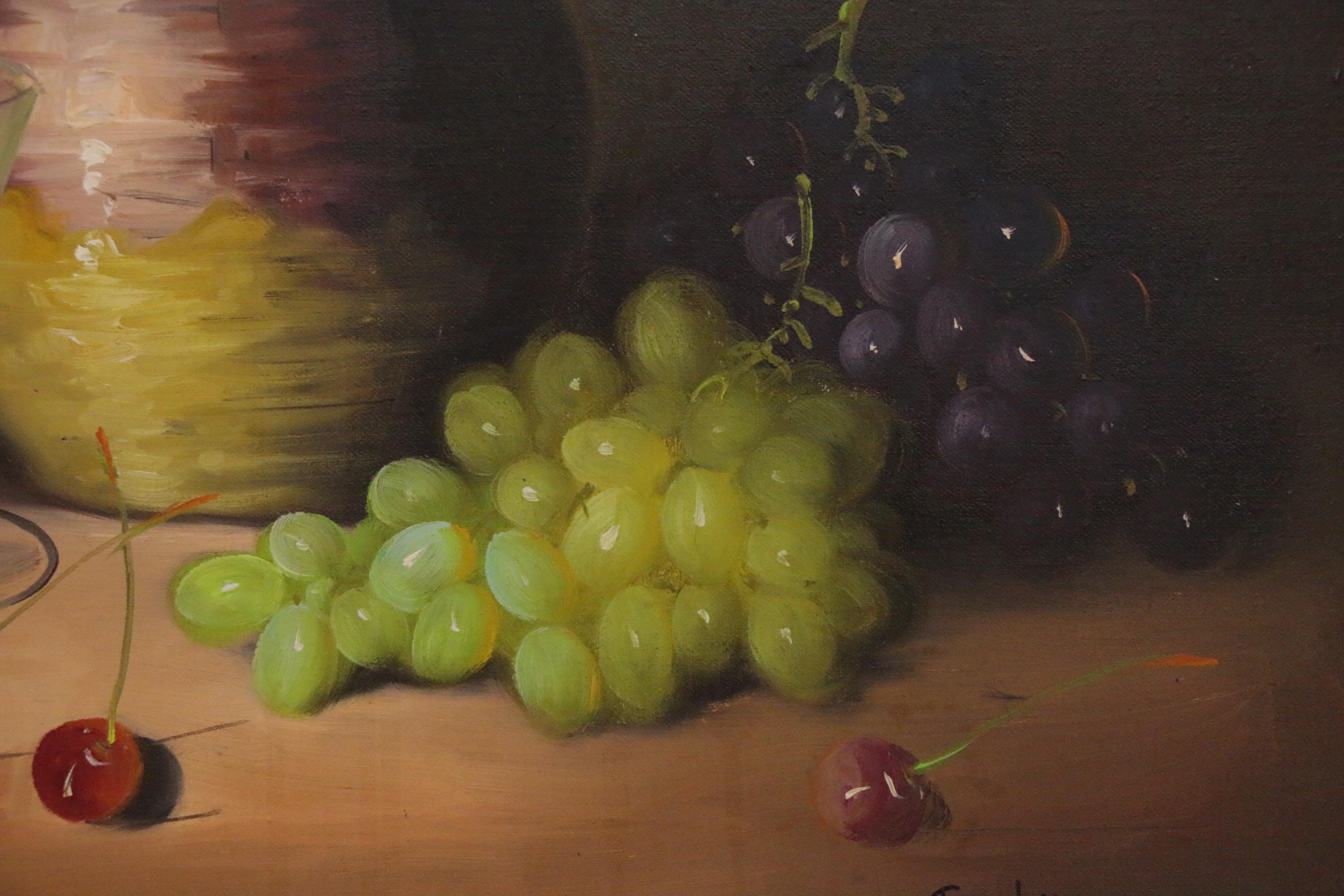 Frank Lean Oil Painting Still Life, Mid 20th Century