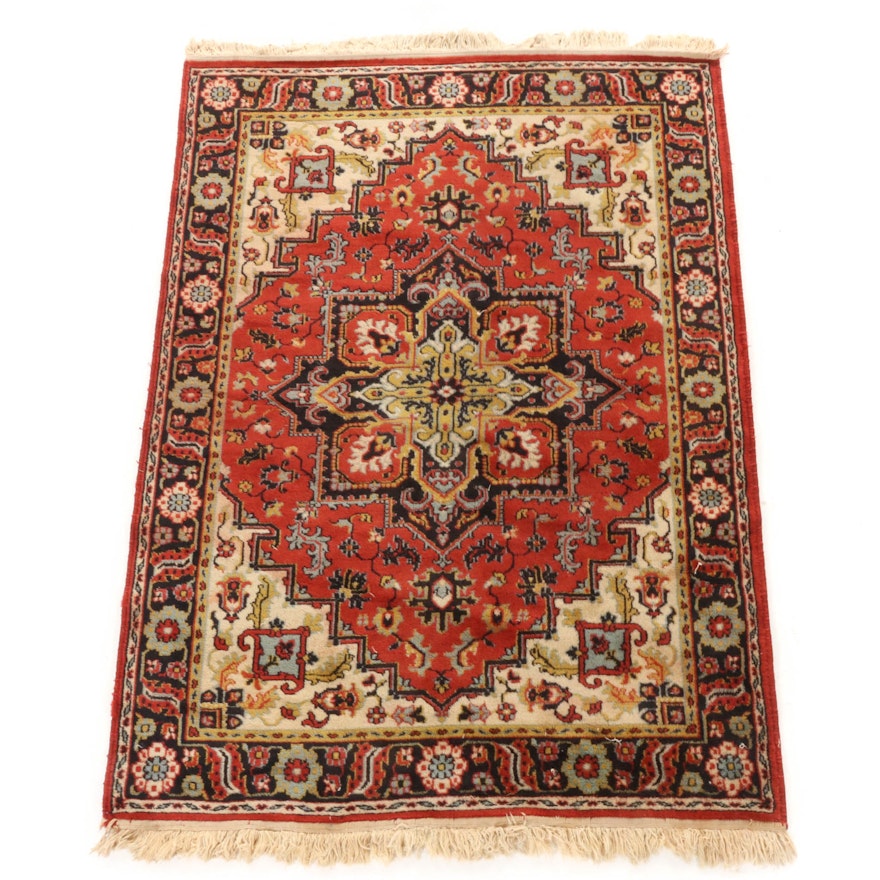 3'11 x 6'0 Hand-Knotted Persian Heriz Rug