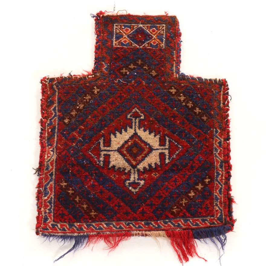 1'4 x 1'9 Hand-Knotted Afghani Saddle Bag