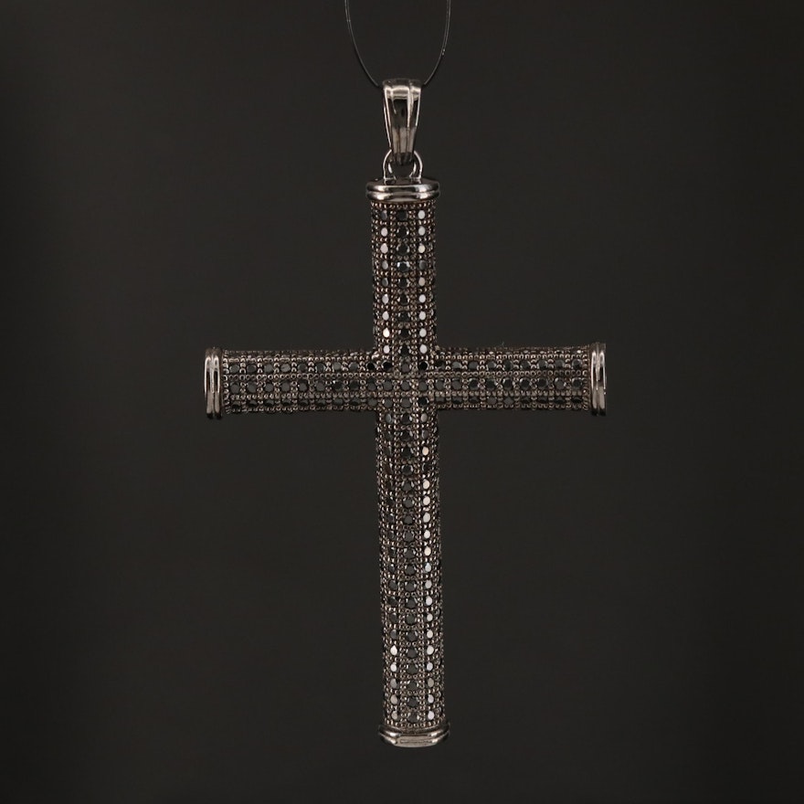 Sterling Silver Cubic Zirconia Cross Pendant