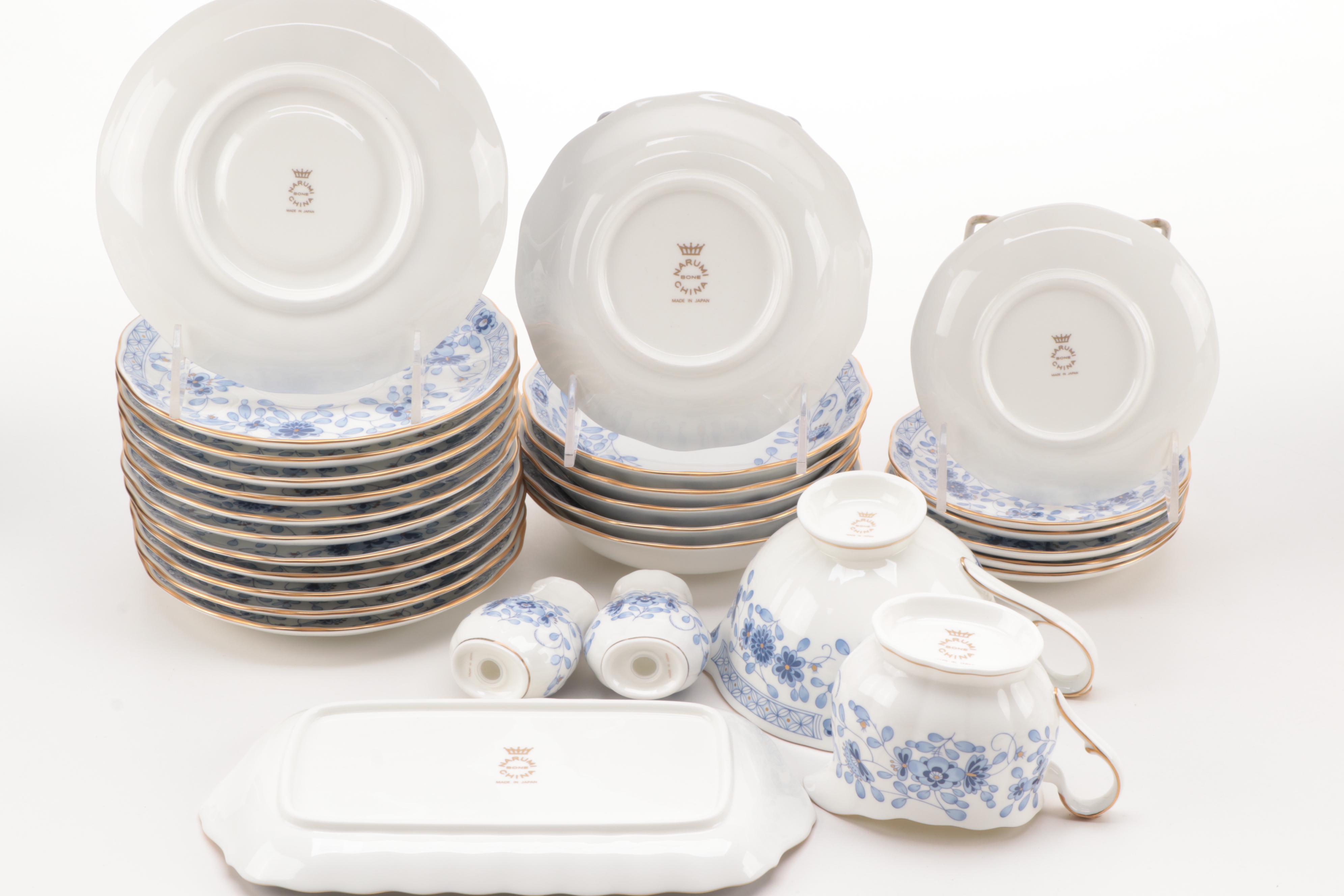 Narumi "Milano" Bone China Dinnerware, Flatware, and Coffee Set