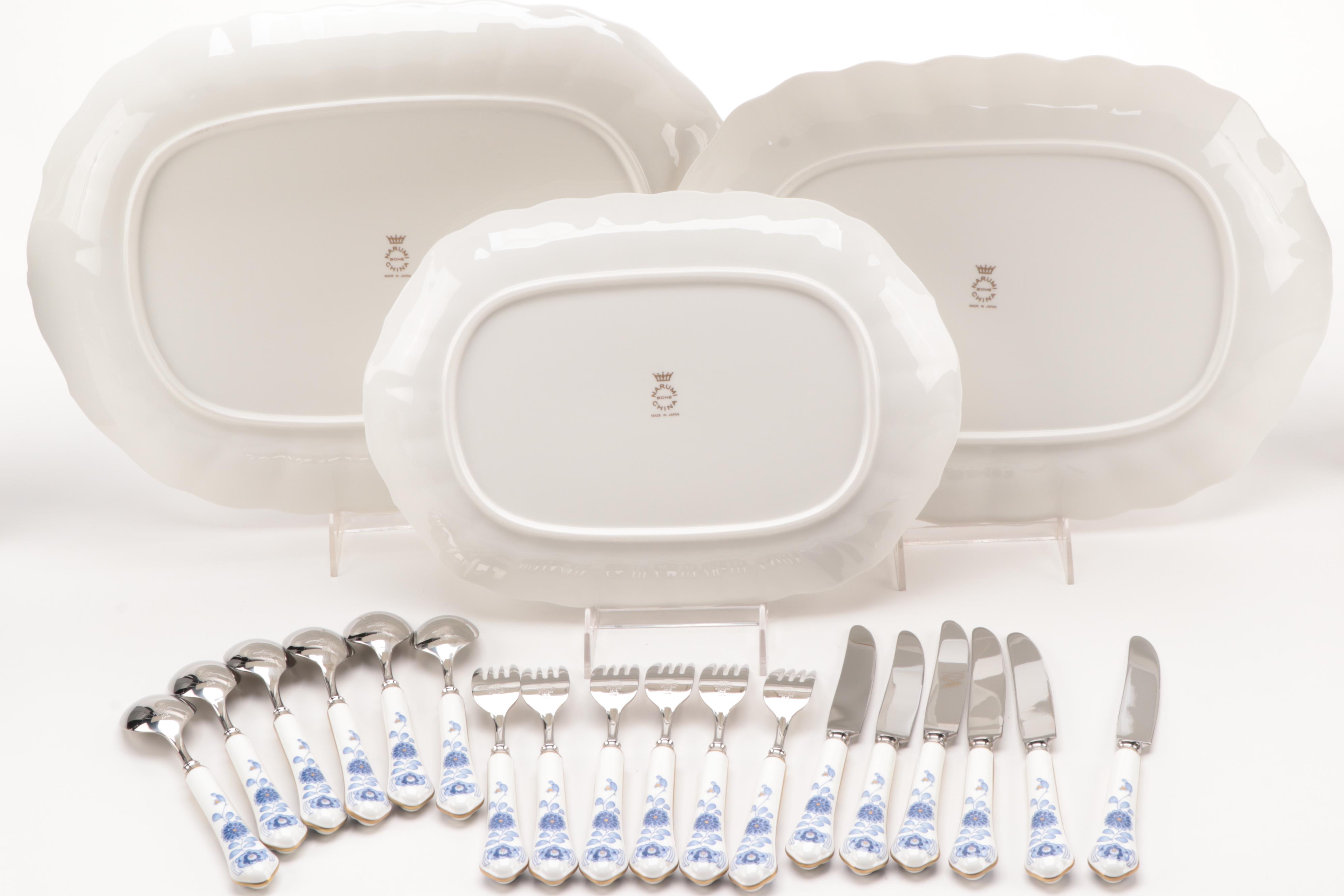 Narumi "Milano" Bone China Dinnerware, Flatware, and Coffee Set