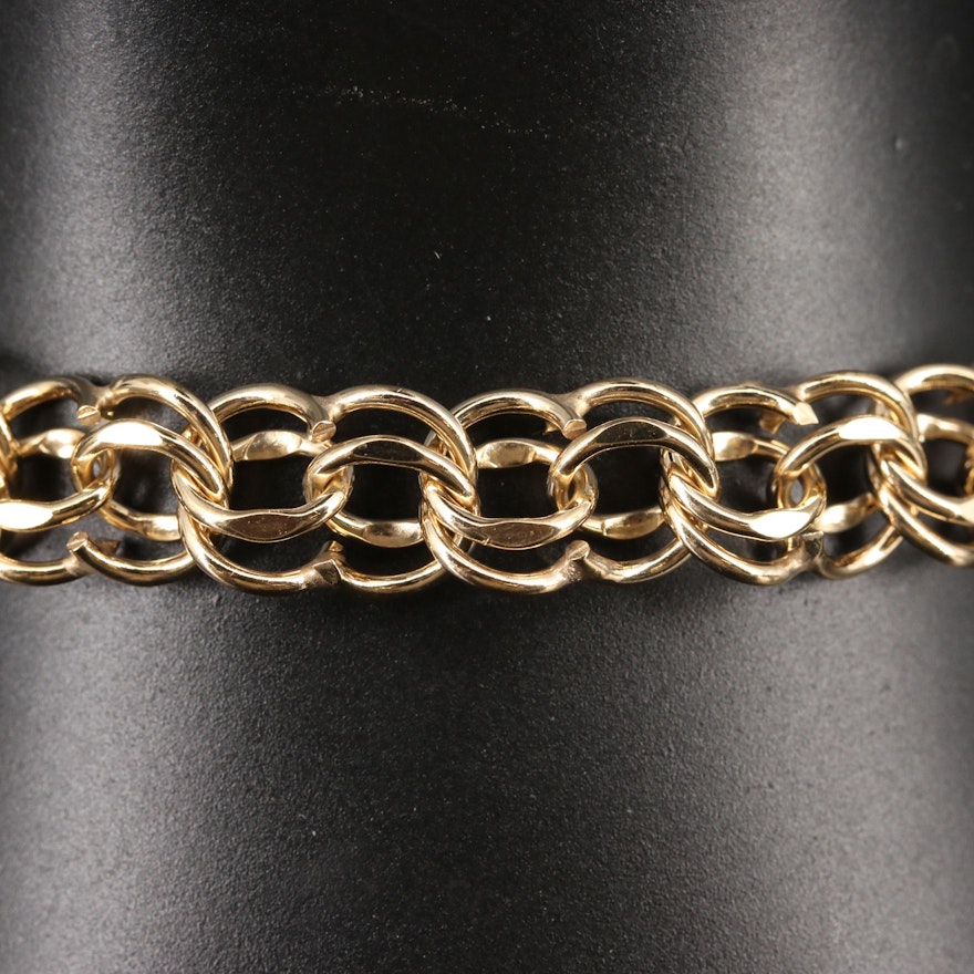 Gold Filled Double Row Chain Bracelet