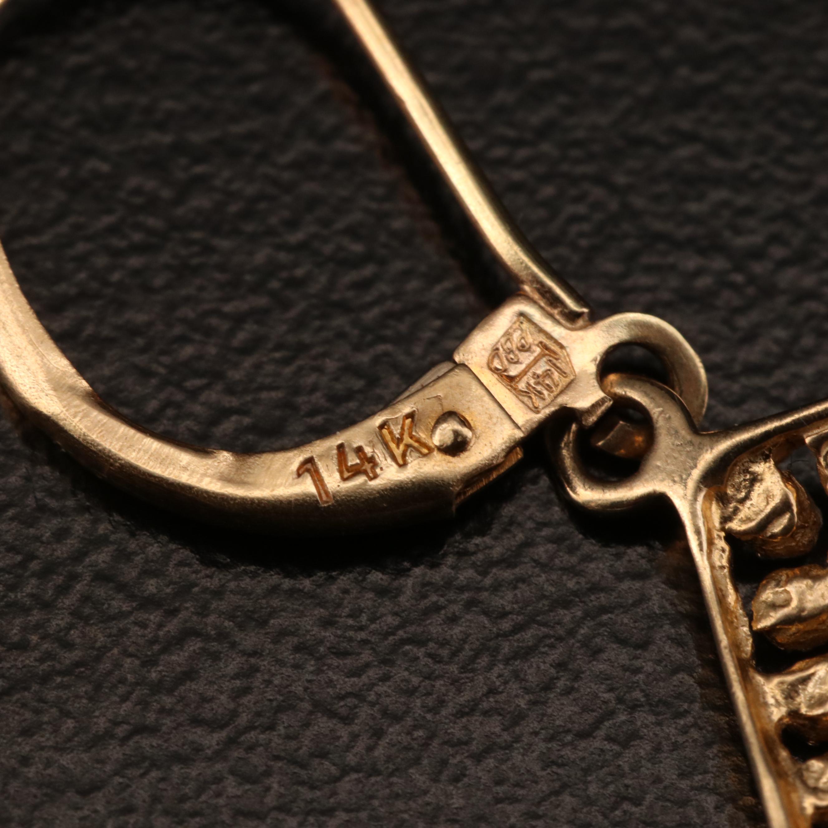 Peter Brams Designs 14K Geometric Earrings and Rings with Diamond Cut Finish