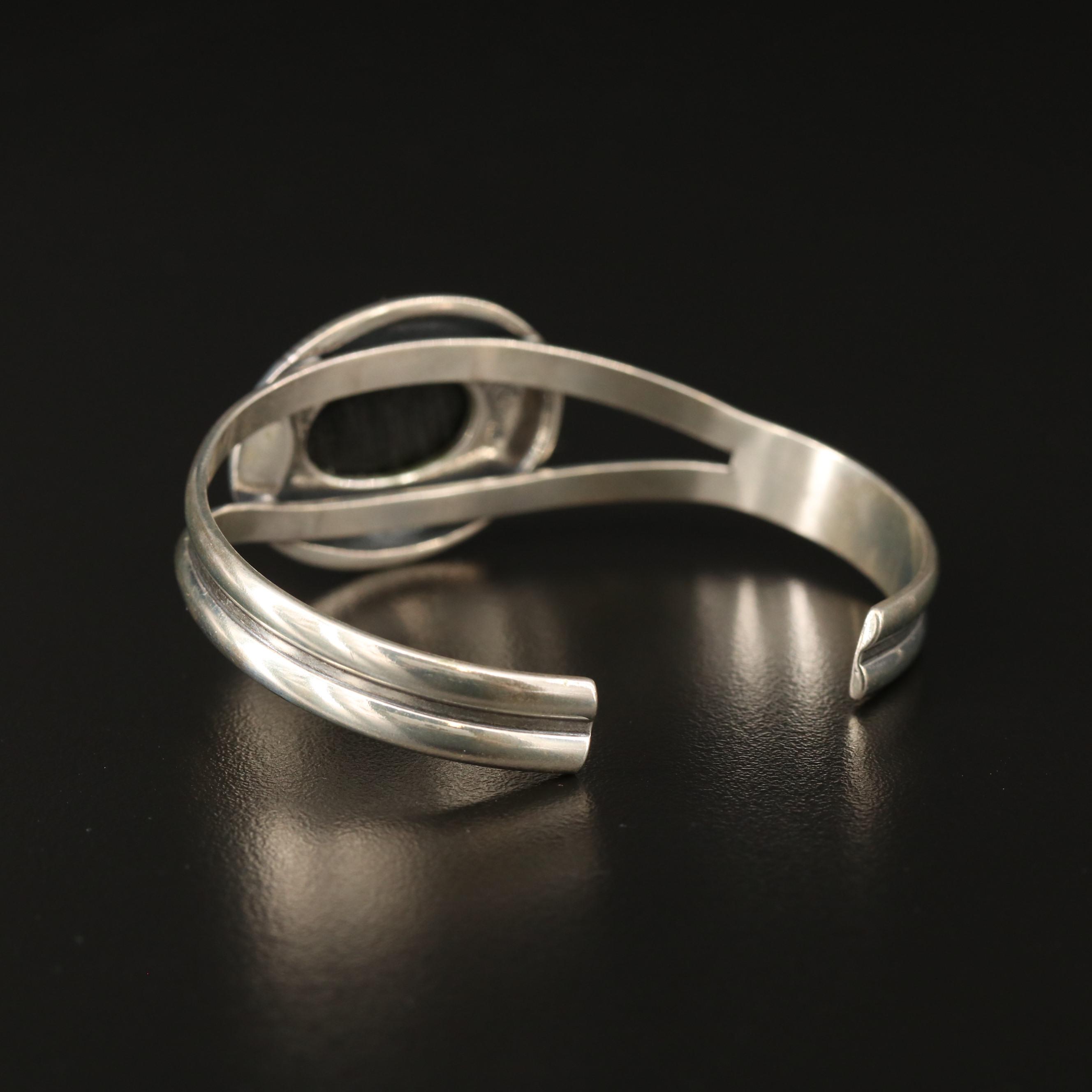 Carolyn Pollack for Relios Sterling Silver Gemstone Cuff and Pendant with Chain