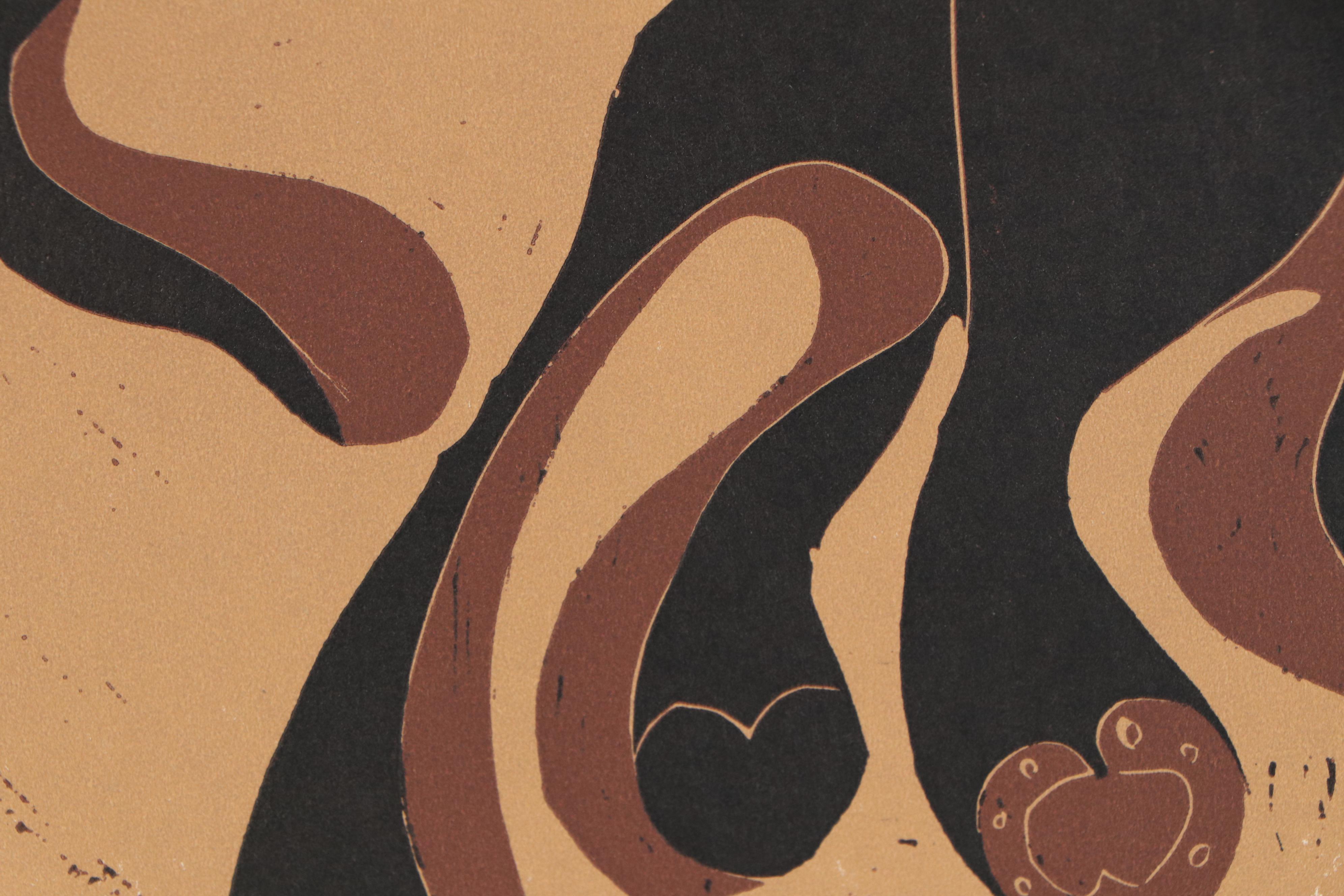 Pablo Picasso Linoleum Cut "Picador and Feeing Bull", 1962