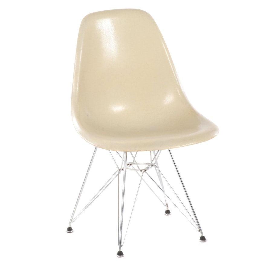 Molded Fiberglass Shell Chair in the Style of Eames