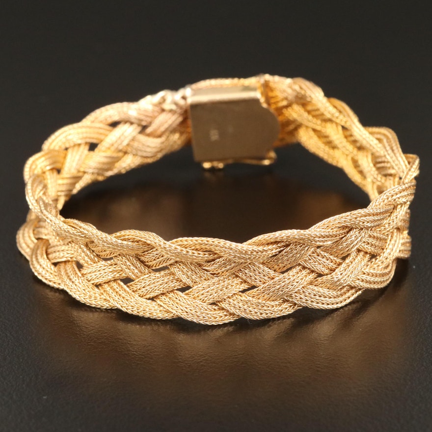 Vintage 14K Woven Bracelet