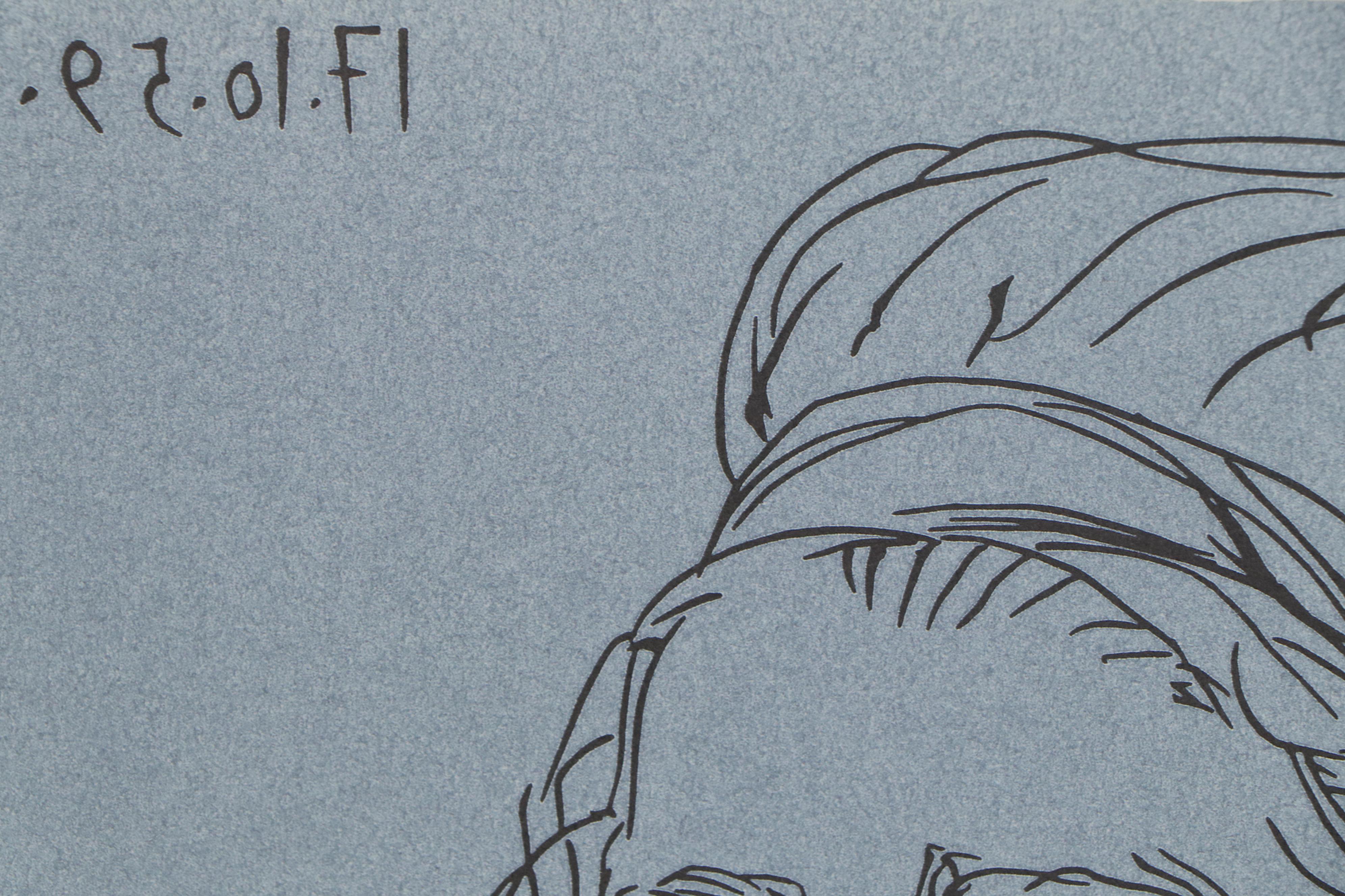 Pablo Picasso Color Linoleum Cut "Jacqueline", 1962