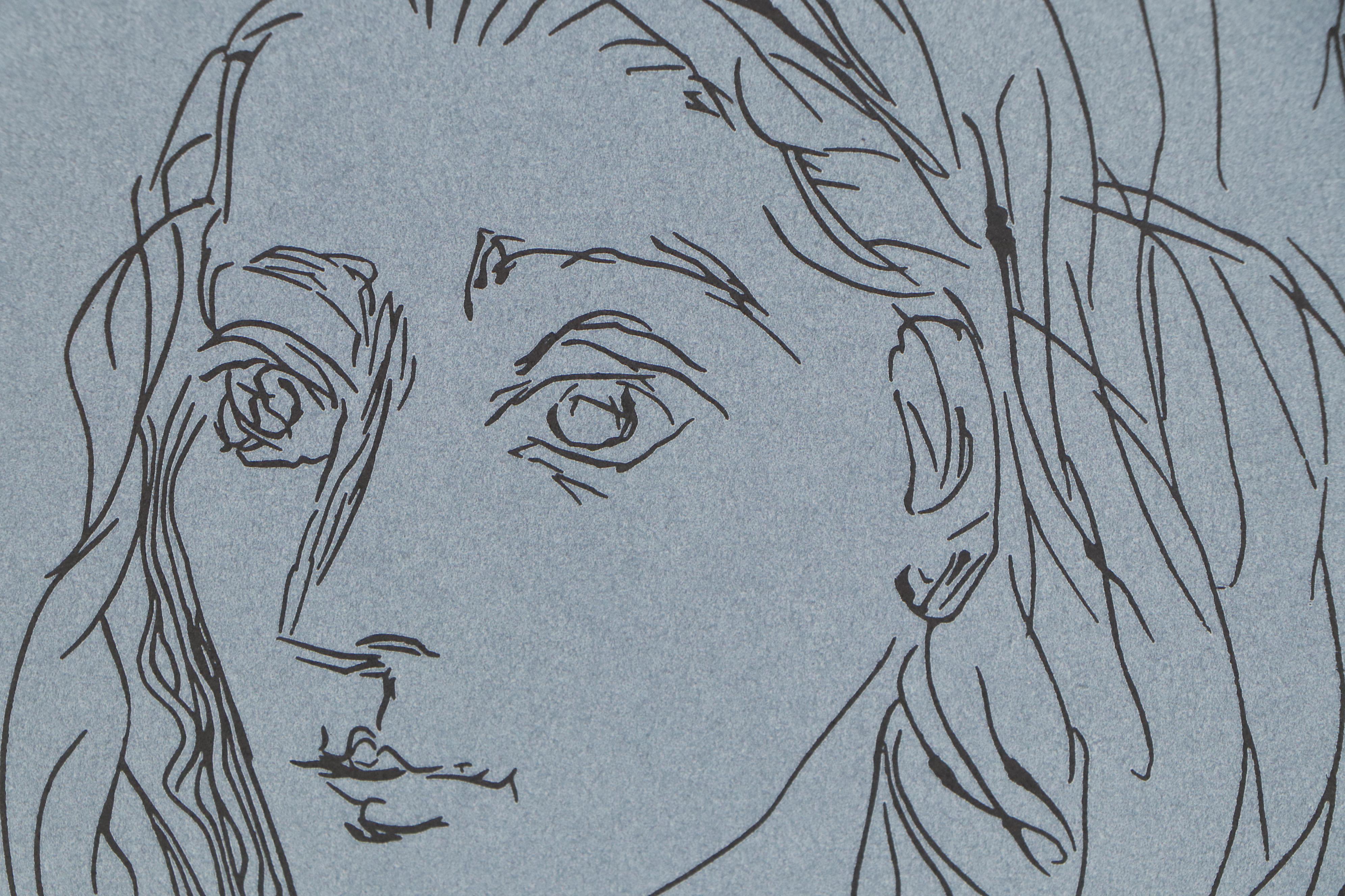 Pablo Picasso Color Linoleum Cut "Jacqueline", 1962