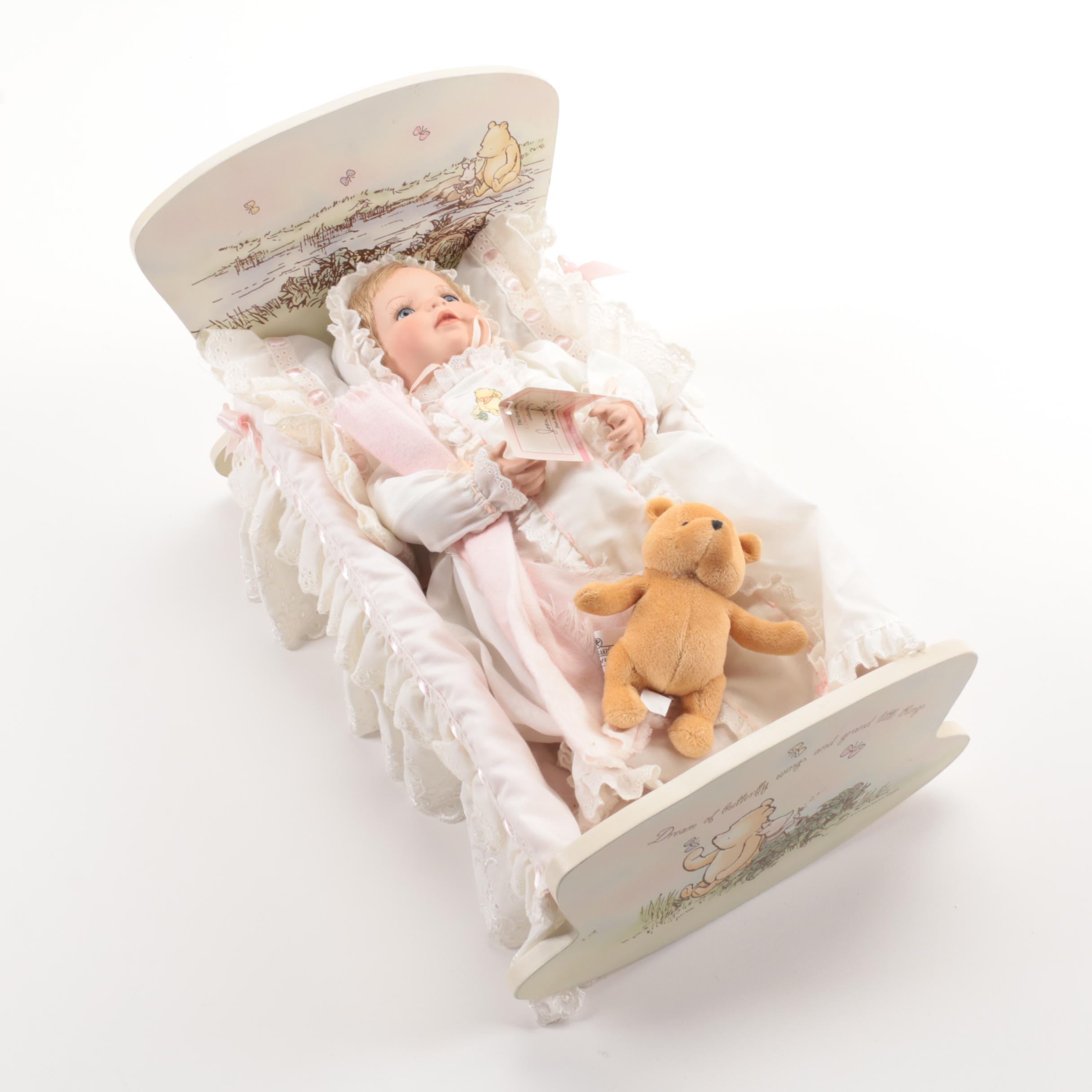 Winnie the Pooh Themed Joan Ibarolle Porcelain Dolls and Accessories