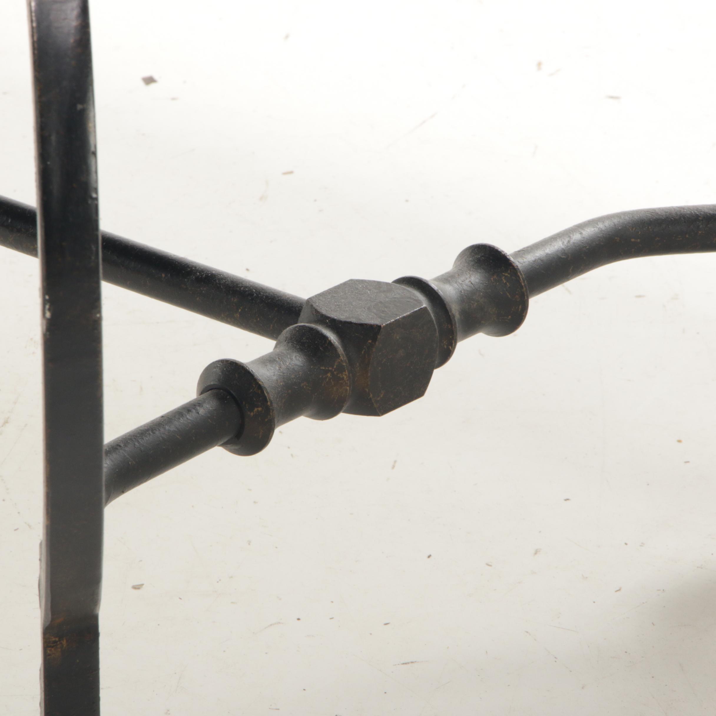 Wrought Iron Upholstered Bench