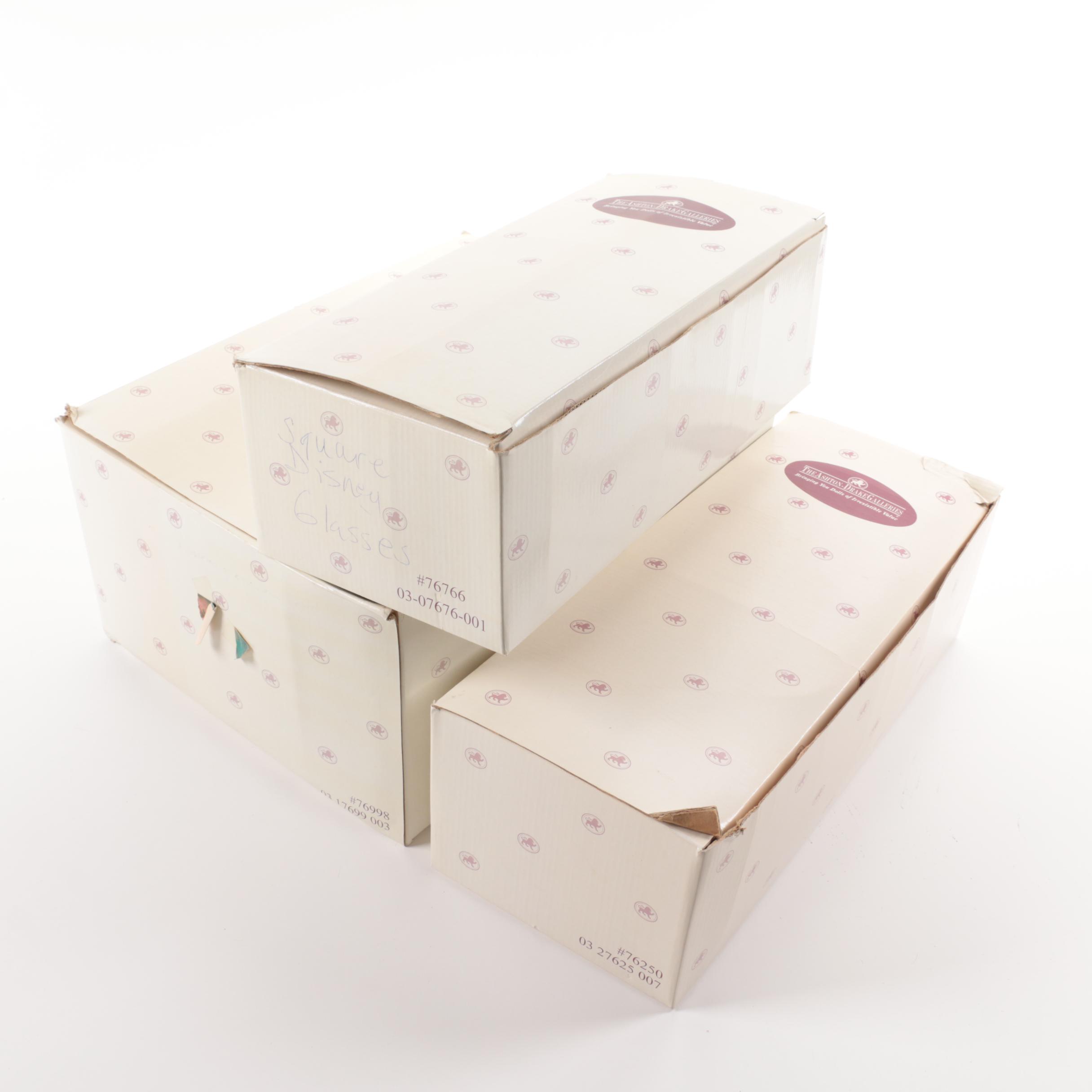 Ashton-Drake Porcelain Disney Figurines, Clock, Snow Globe, and More