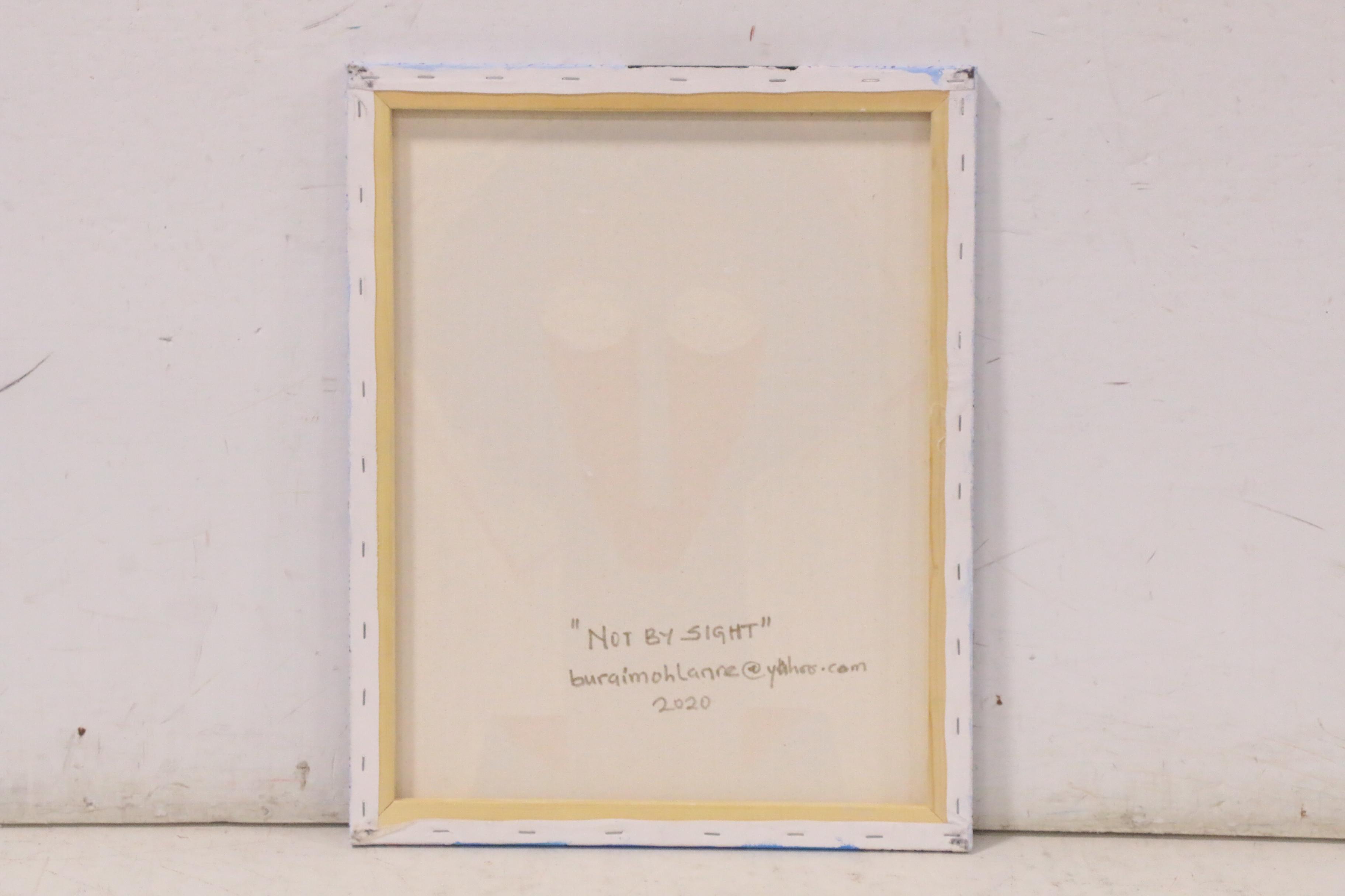 Lanre Buraimoh Acrylic and Ink Painting "Not by Sight", 2020