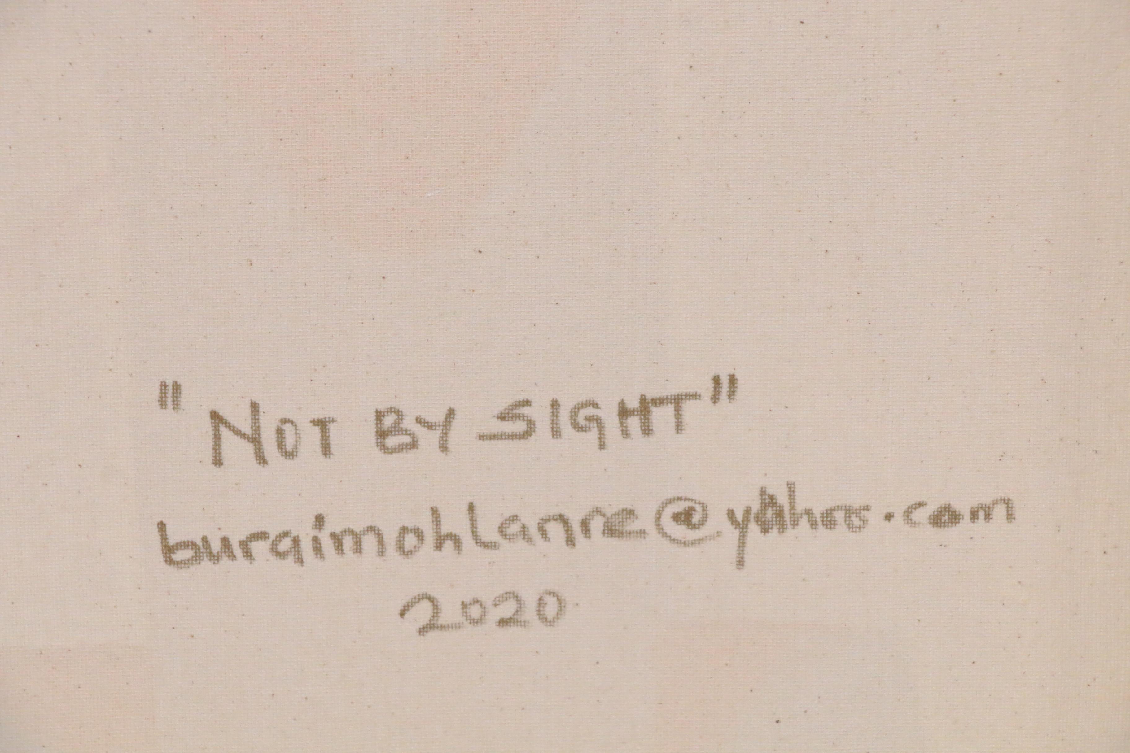 Lanre Buraimoh Acrylic and Ink Painting "Not by Sight", 2020