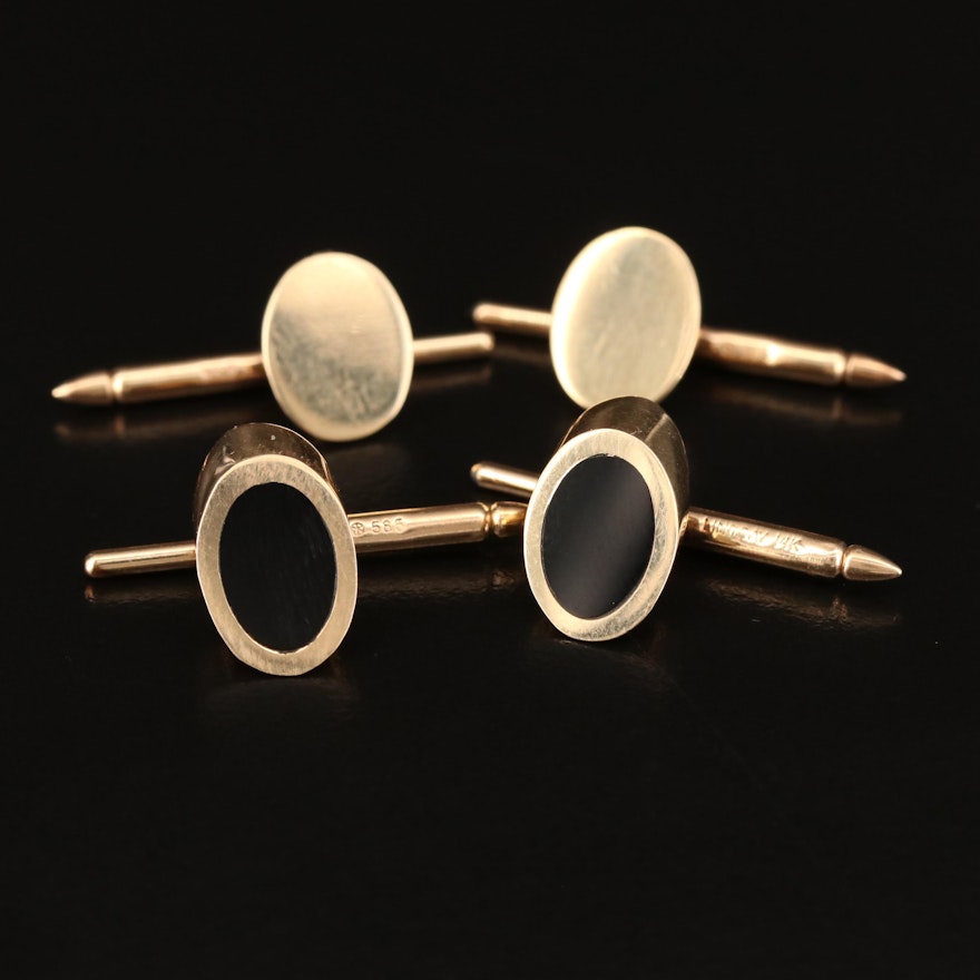 Two Pairs of Lindsay 14K Shirt Studs