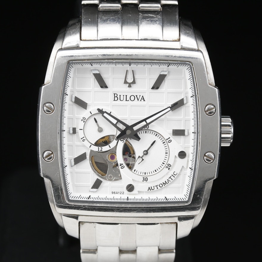 Bulova BVA Dual Aperature Stainless Steel Automatic Wristwatch