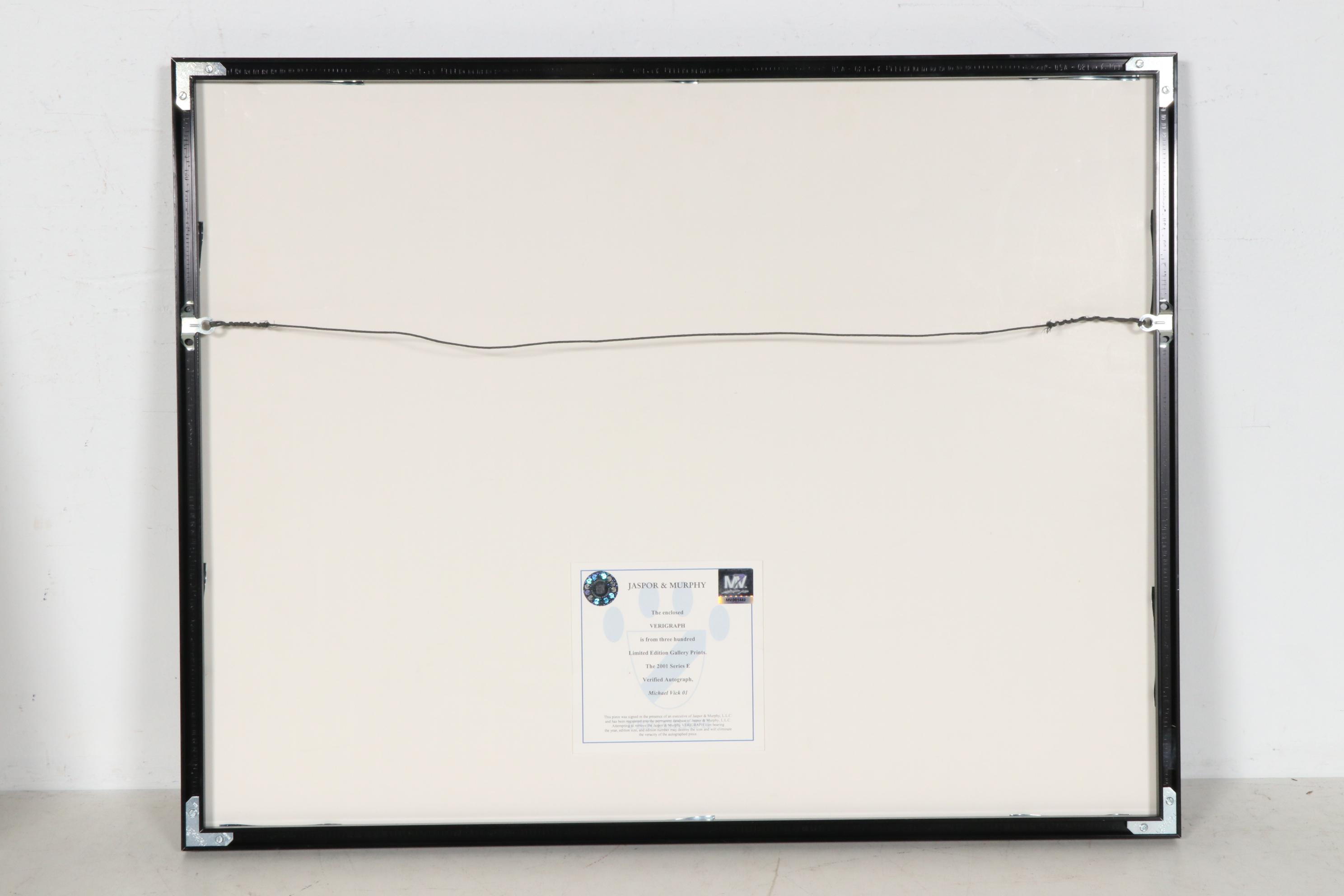 Michael Vick Atlanta Falcons Framed Autographed Jersey Number