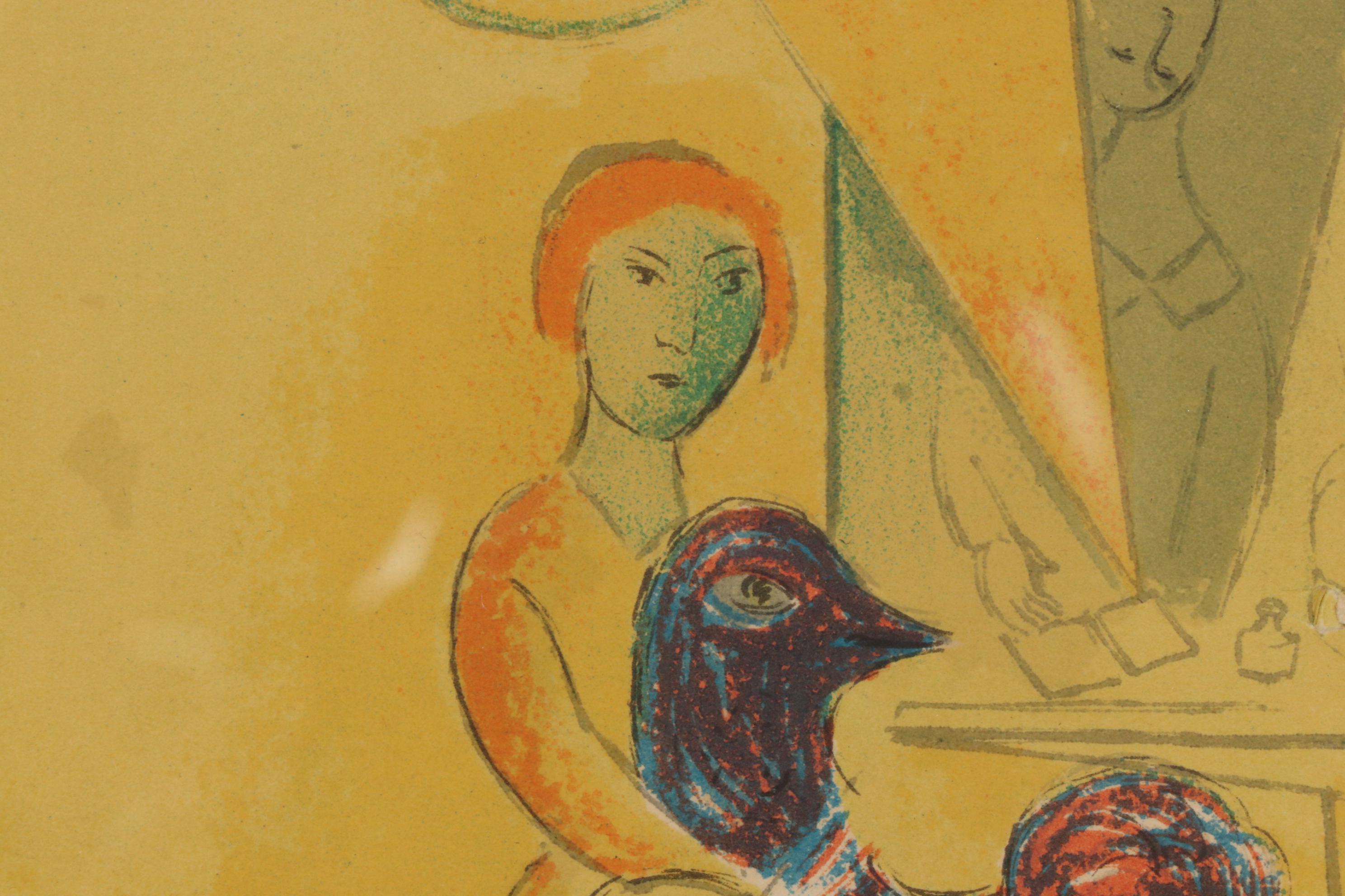 Lithograph after Marc Chagall  "The Dance and the Circus"