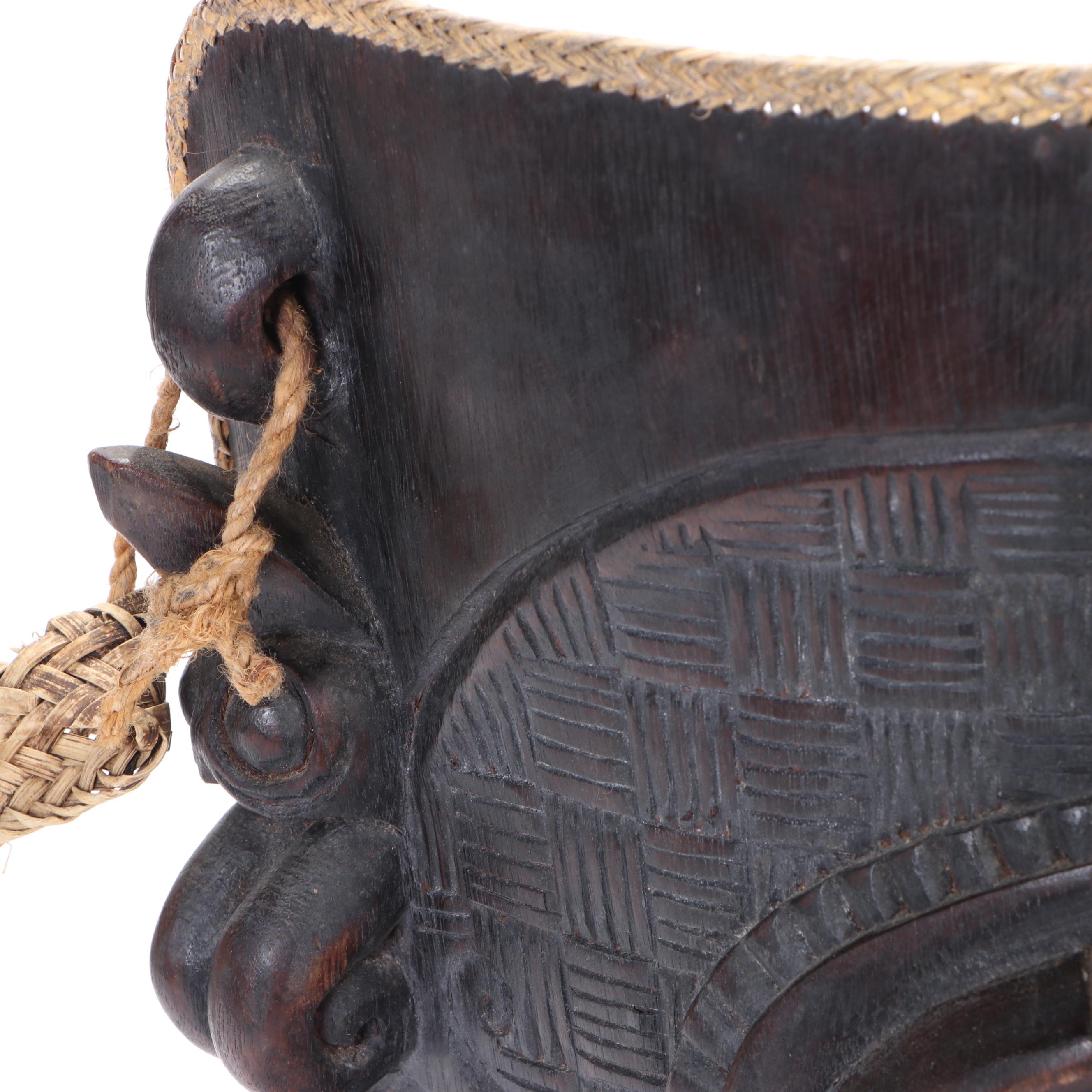 Kayan Baby Carrier with Depiction of Demon Face, Indonesia