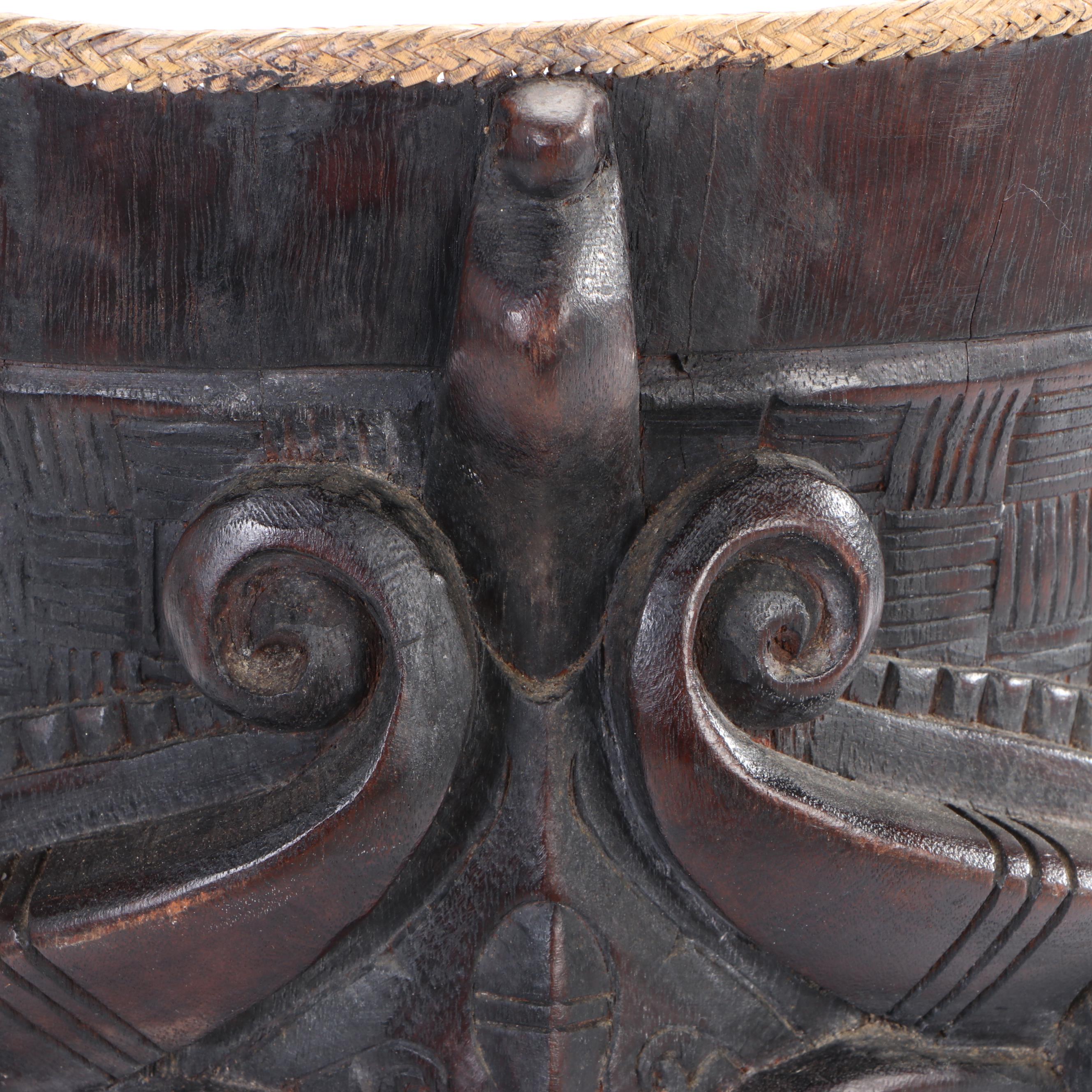 Kayan Baby Carrier with Depiction of Demon Face, Indonesia