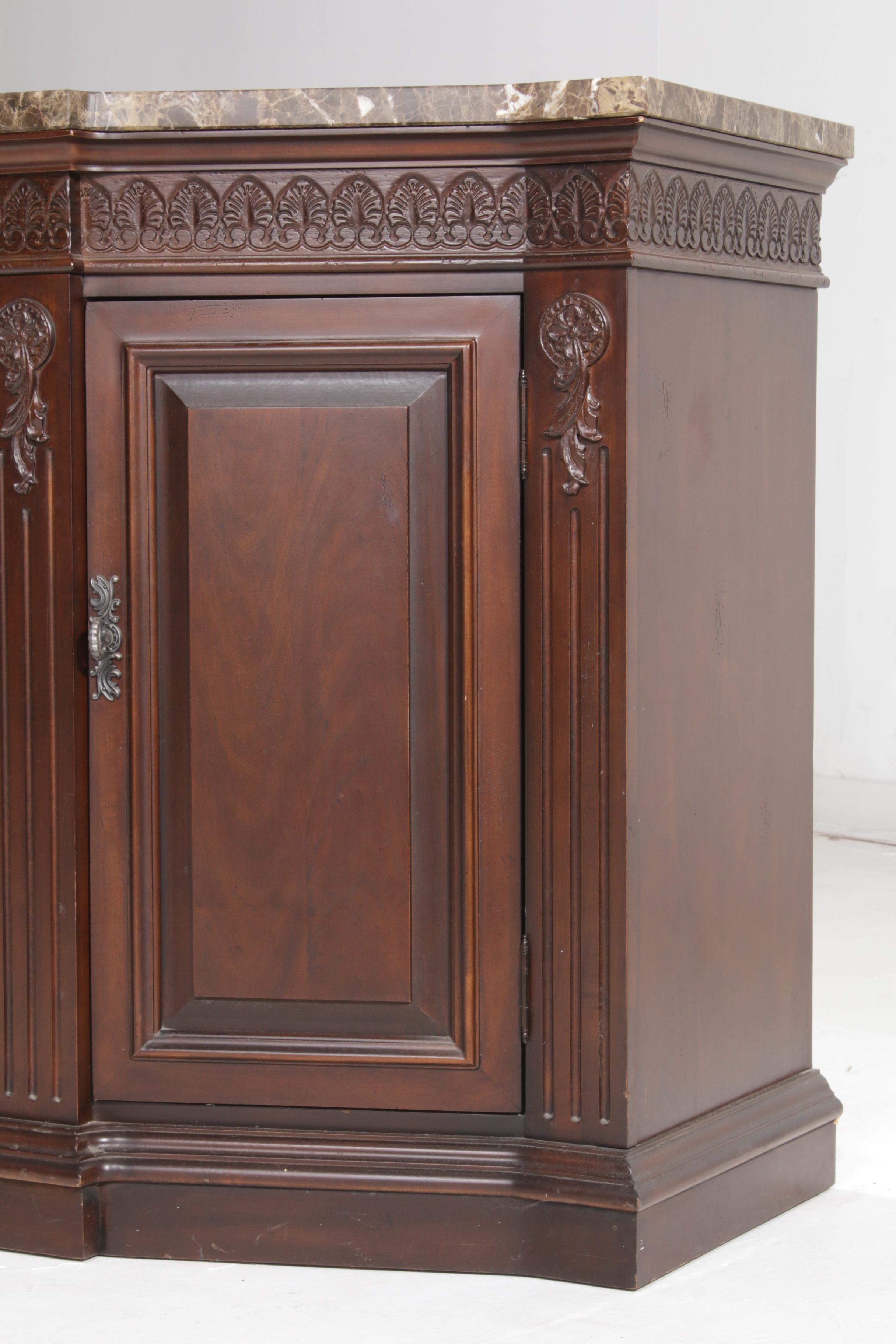 Bernhardt "Embassy Row" Marble Top Buffet, Late 20th- Early 21st Century
