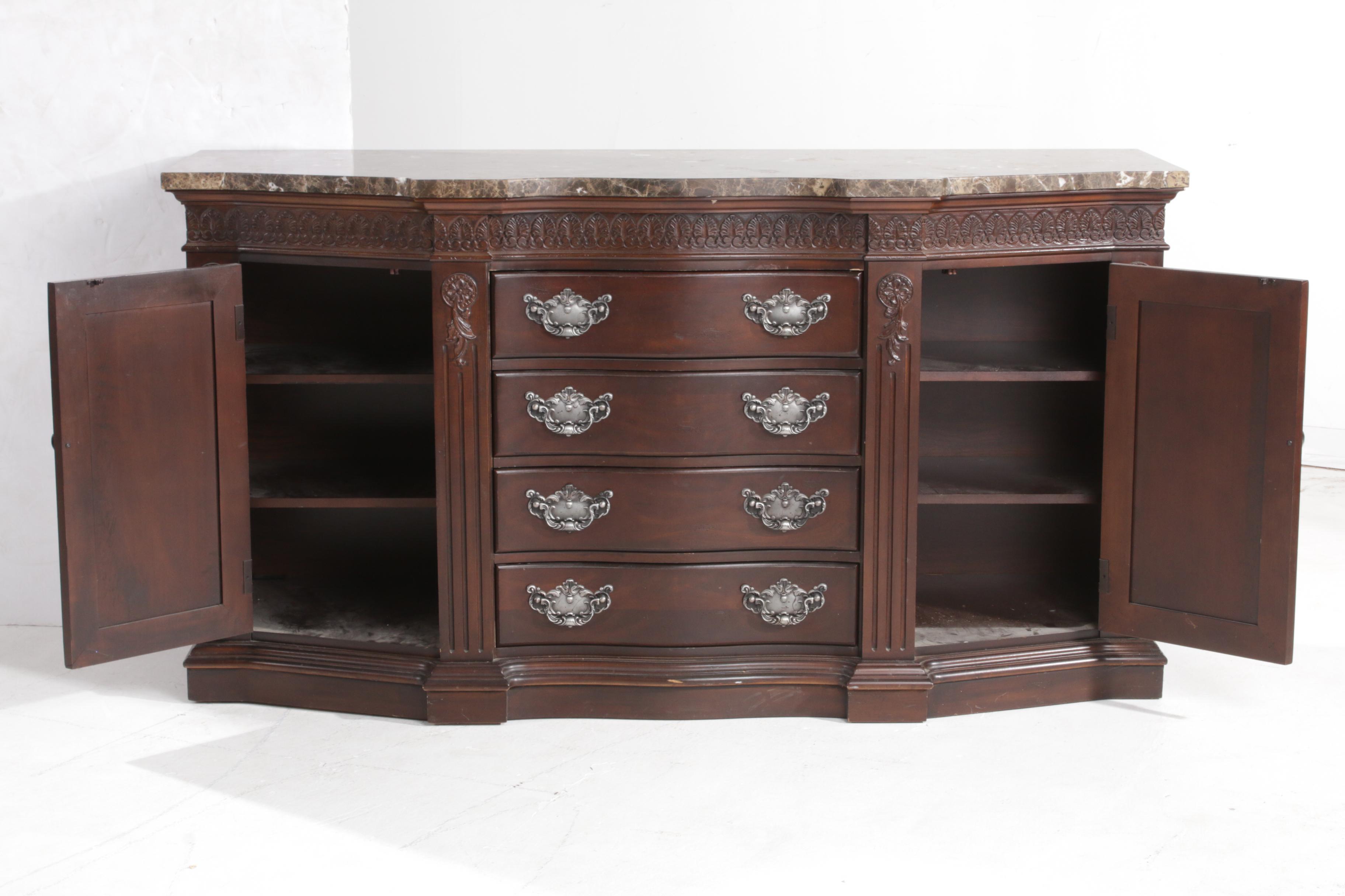 Bernhardt "Embassy Row" Marble Top Buffet, Late 20th- Early 21st Century